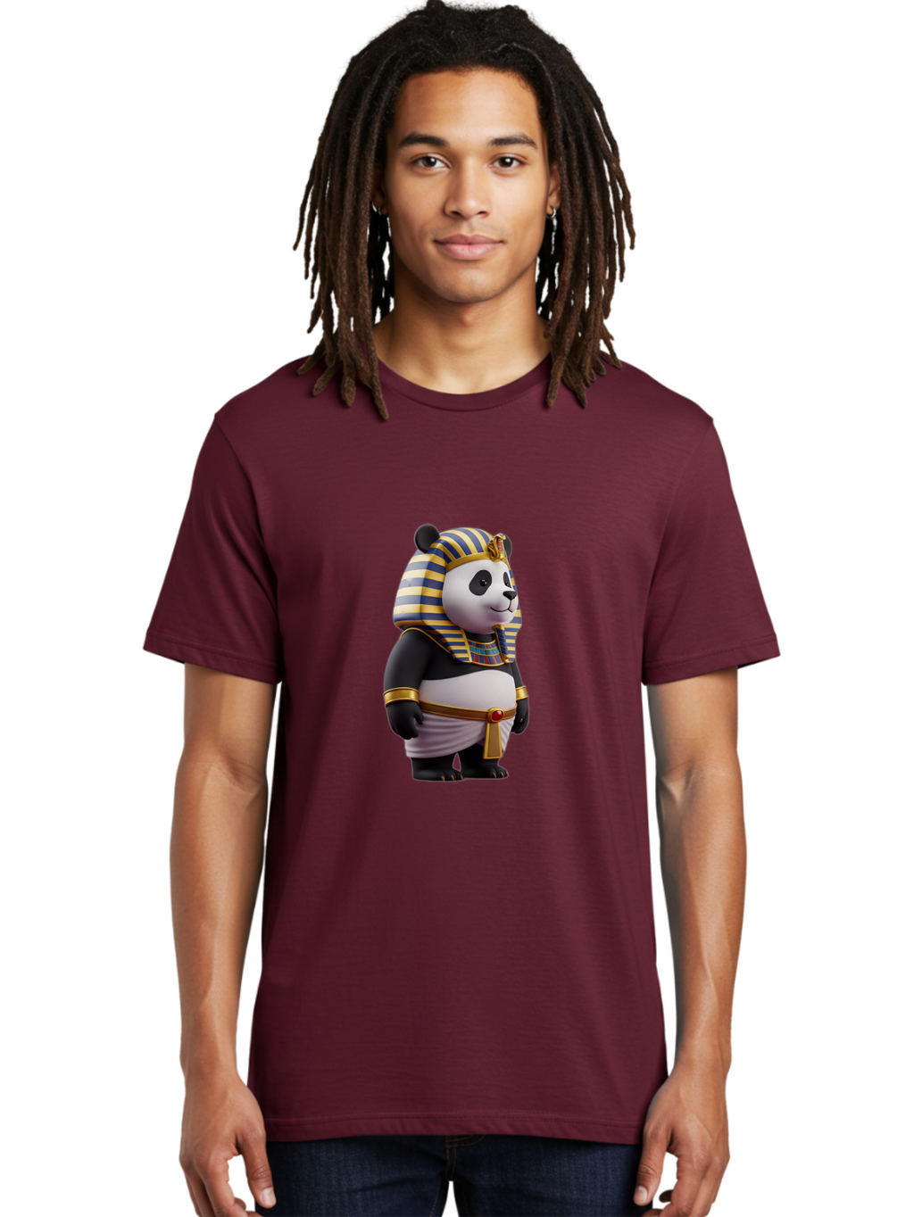 Panda-Pharaoh-5 Men'S Graphic Tee, 100% Cotton, Comfortable Casual Summer Wear, Machine Washable, Vintage Camera, Old Camera, Antique Camera, Black Camera, Classic Photography, Photography Equipment, Nostalgic Device, Film Camera, Camera Art Baf307