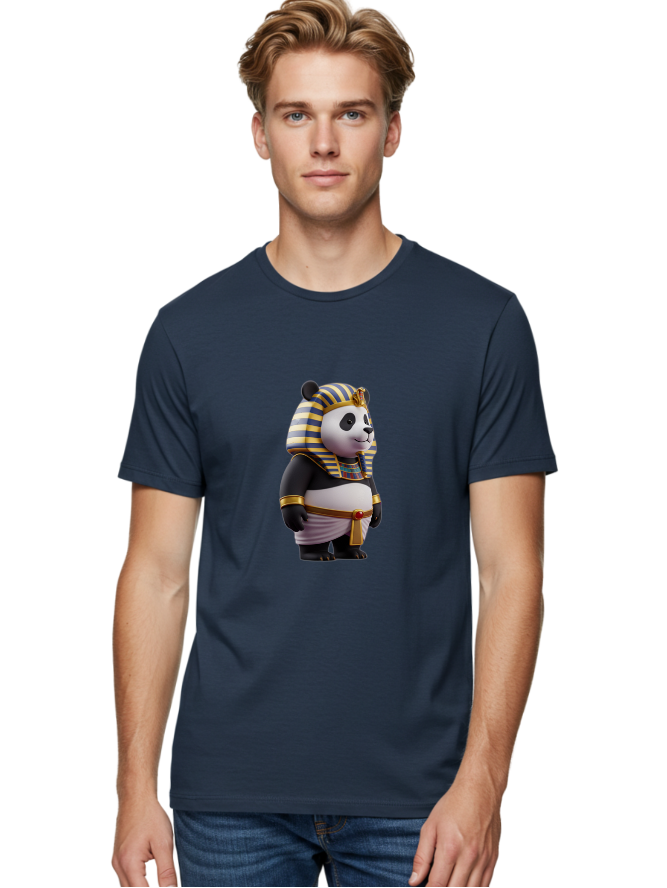 Panda-Pharaoh-5 Men'S Graphic Tee, 100% Cotton, Comfortable Casual Summer Wear, Machine Washable, Vintage Camera, Old Camera, Antique Camera, Black Camera, Classic Photography, Photography Equipment, Nostalgic Device, Film Camera, Camera Art Baf307