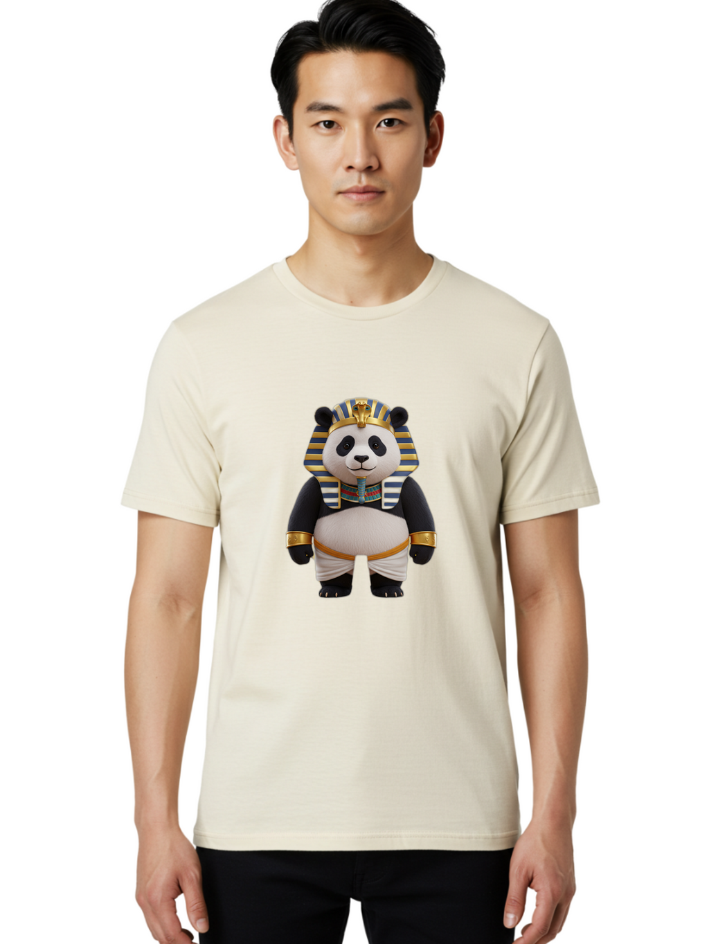 Panda-Pharaoh-6 Men'S Graphic Tee, 100% Cotton, Comfortable Casual Summer Wear, Machine Washable, Vintage Camera, Old Camera, Antique Camera, Black Camera, Classic Photography, Photography Equipment, Nostalgic Device, Film Camera, Camera Art Baf308