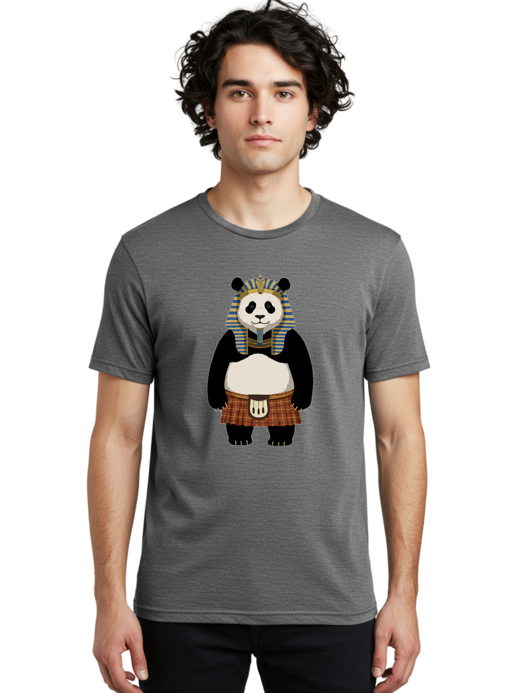 Panda-Pharaoh-7 Men'S Graphic Tee, 100% Cotton, Comfortable Casual Summer Wear, Machine Washable, Vintage Camera, Old Camera, Antique Camera, Black Camera, Classic Photography, Photography Equipment, Nostalgic Device, Film Camera, Camera Art Baf309
