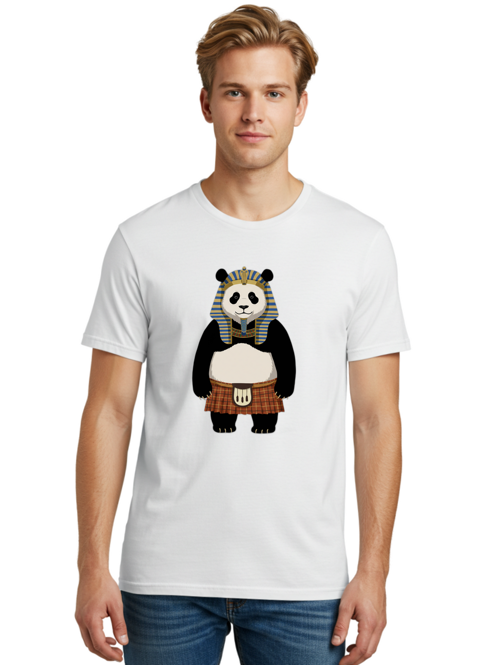 Panda-Pharaoh-7 Men'S Graphic Tee, 100% Cotton, Comfortable Casual Summer Wear, Machine Washable, Vintage Camera, Old Camera, Antique Camera, Black Camera, Classic Photography, Photography Equipment, Nostalgic Device, Film Camera, Camera Art Baf309