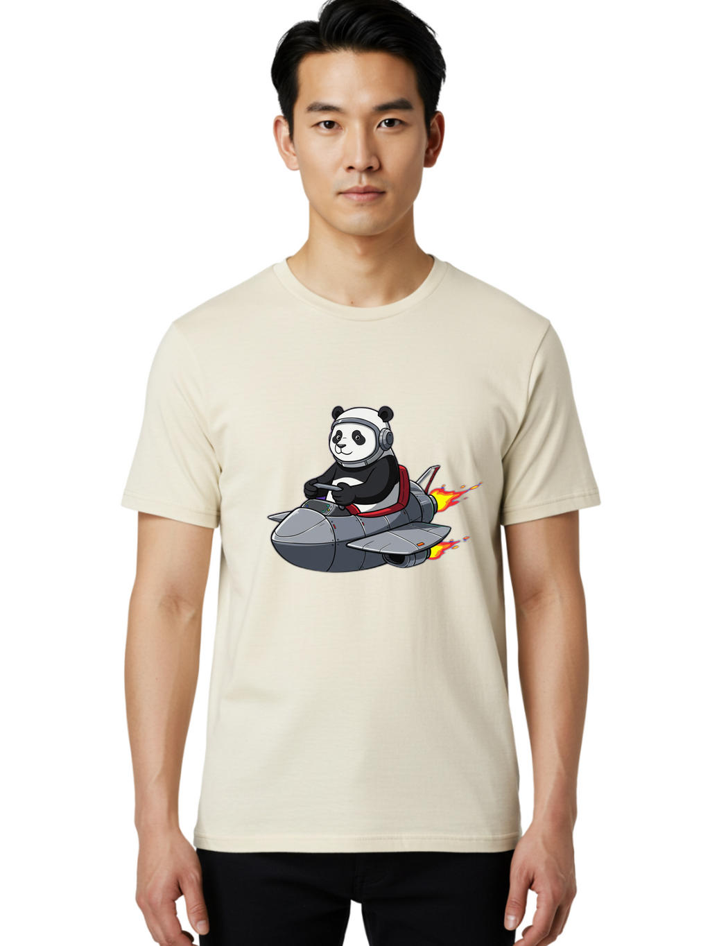 Panda-Pilot-3 Men'S Graphic Tee, 100% Cotton, Comfortable Casual Summer Wear, Machine Washable, Vintage Camera, Old Camera, Antique Camera, Black Camera, Classic Photography, Photography Equipment, Nostalgic Device, Film Camera, Camera Art Baf314