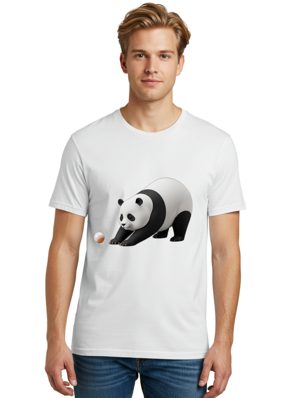 Panda-Playing-With-Ball Men'S Graphic Tee, 100% Cotton, Comfortable Casual Summer Wear, Machine Washable, Vintage Camera, Old Camera, Antique Camera, Black Camera, Classic Photography, Photography Equipment, Nostalgic Device, Film Camera, Baf316