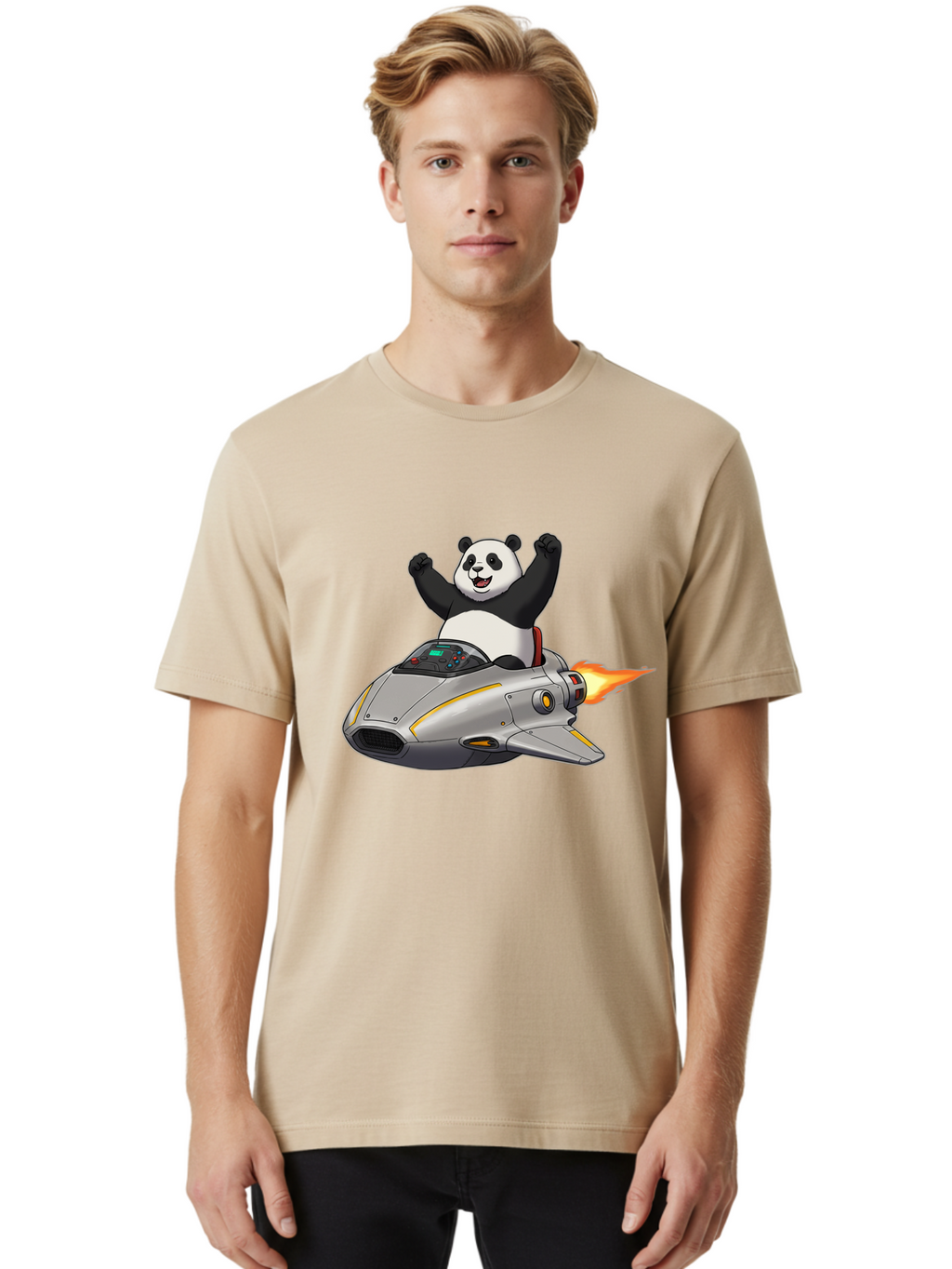 Panda-Riding-Spaceship Men'S Graphic Tee, 100% Cotton, Comfortable Casual Summer Wear, Machine Washable, Vintage Camera, Old Camera, Antique Camera, Black Camera, Classic Photography, Photography Equipment, Nostalgic Device, Film Camera, Baf320