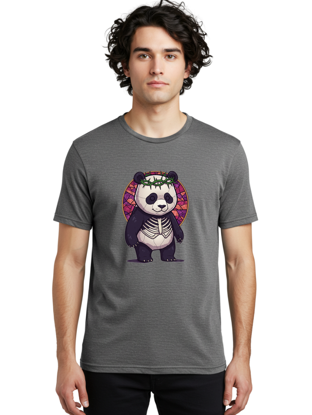 Panda-Skeleton-Jesus Men'S Graphic Tee, 100% Cotton, Comfortable Casual Summer Wear, Machine Washable, Vintage Camera, Old Camera, Antique Camera, Black Camera, Classic Photography, Photography Equipment, Nostalgic Device, Film Camera, Baf322