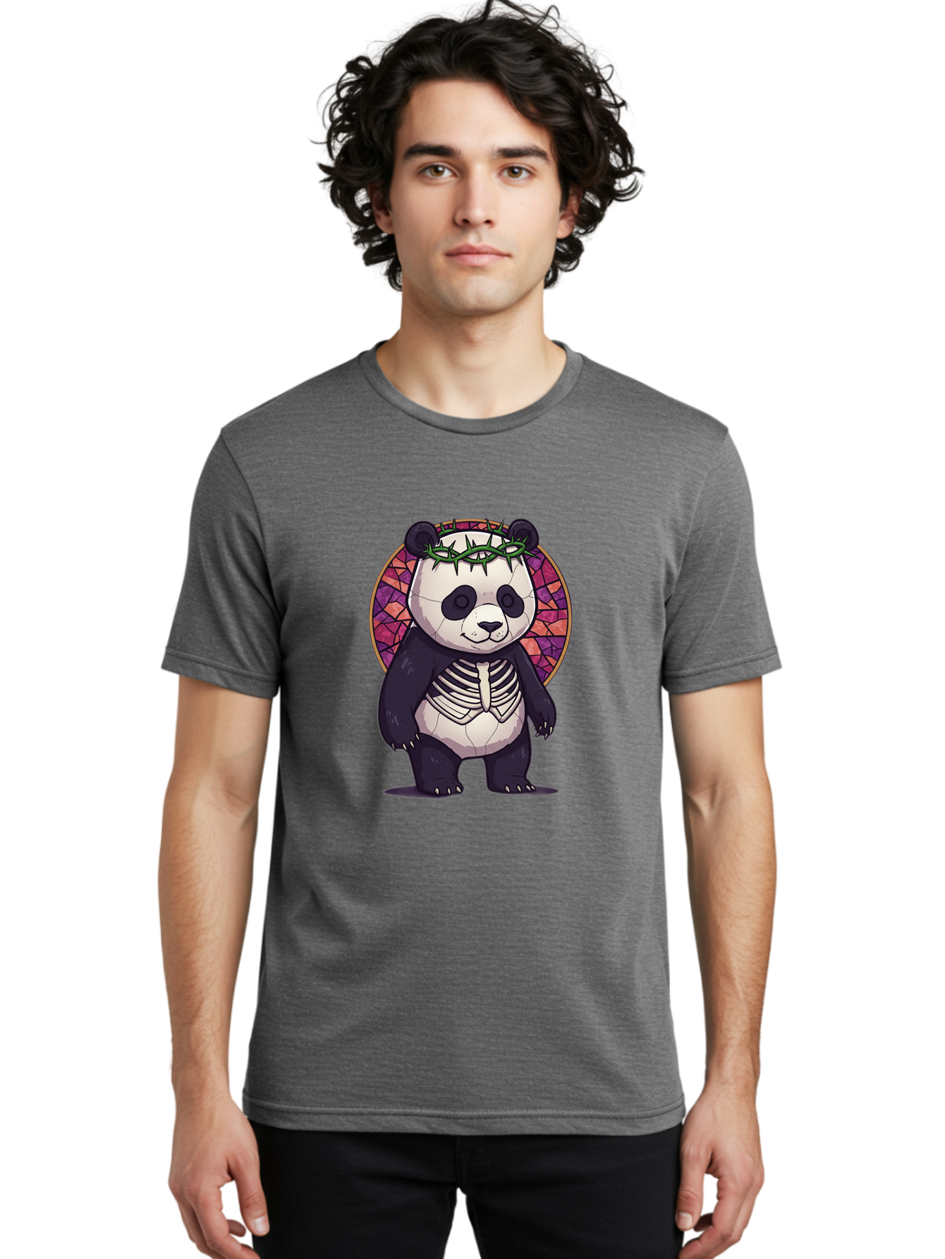 Panda-Skeleton-Jesus Men'S Graphic Tee, 100% Cotton, Comfortable Casual Summer Wear, Machine Washable, Vintage Camera, Old Camera, Antique Camera, Black Camera, Classic Photography, Photography Equipment, Nostalgic Device, Film Camera, Baf322