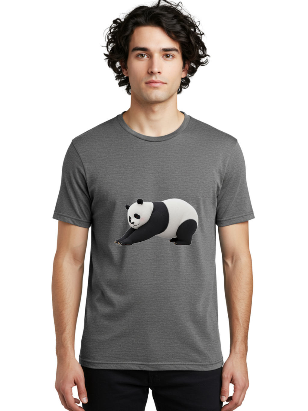 Panda-Stretching Men'S Graphic Tee, 100% Cotton, Comfortable Casual Summer Wear, Machine Washable, Vintage Camera, Old Camera, Antique Camera, Black Camera, Classic Photography, Photography Equipment, Nostalgic Device, Film Camera, Camera Art Baf323