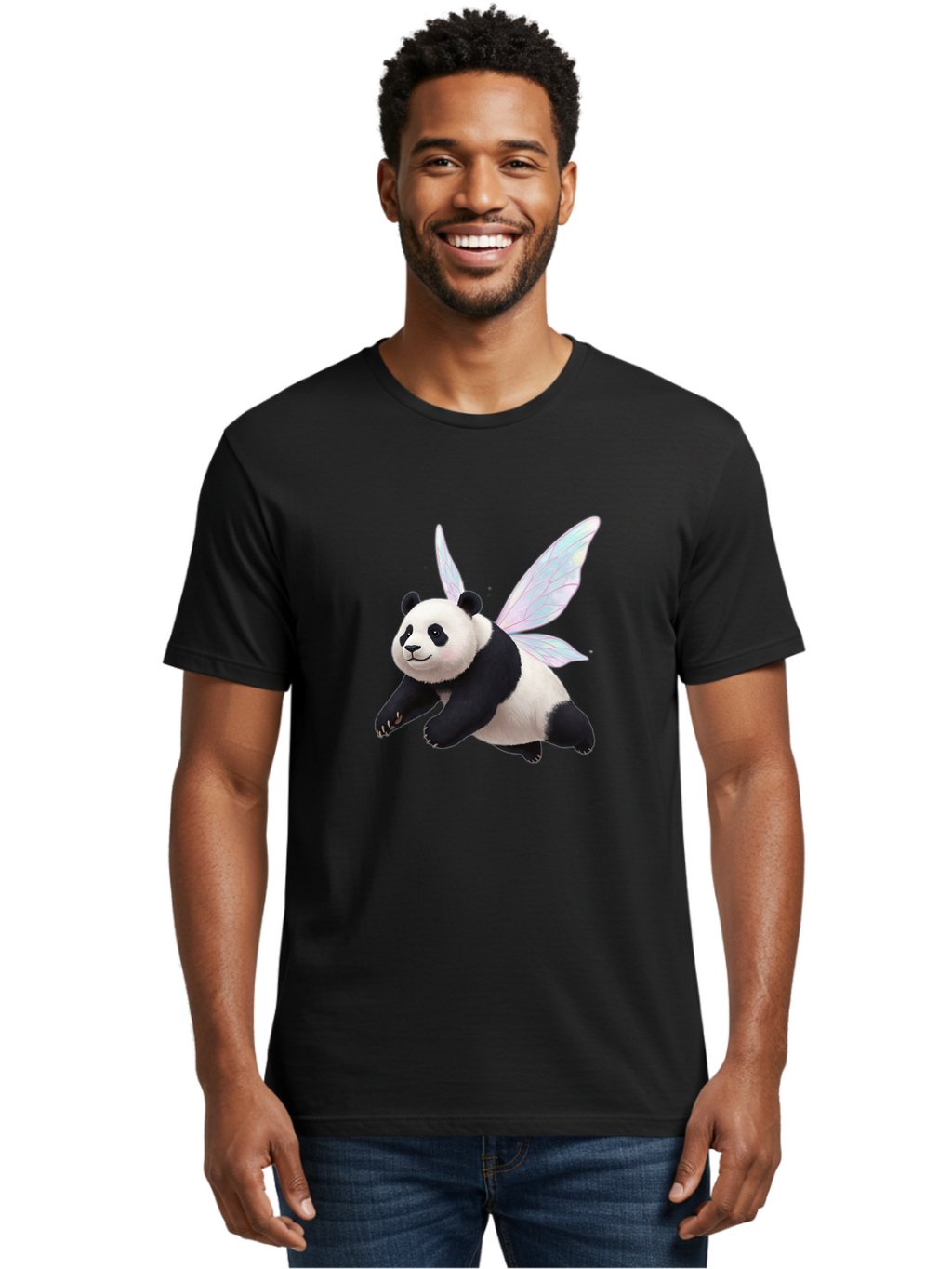 Panda-With-Butterfly-Wings Men'S Graphic Tee, 100% Cotton, Comfortable Casual Summer Wear, Machine Washable, Vintage Camera, Old Camera, Antique Camera, Black Camera, Classic Photography, Photography Equipment, Nostalgic Device, Film Camera, Baf330