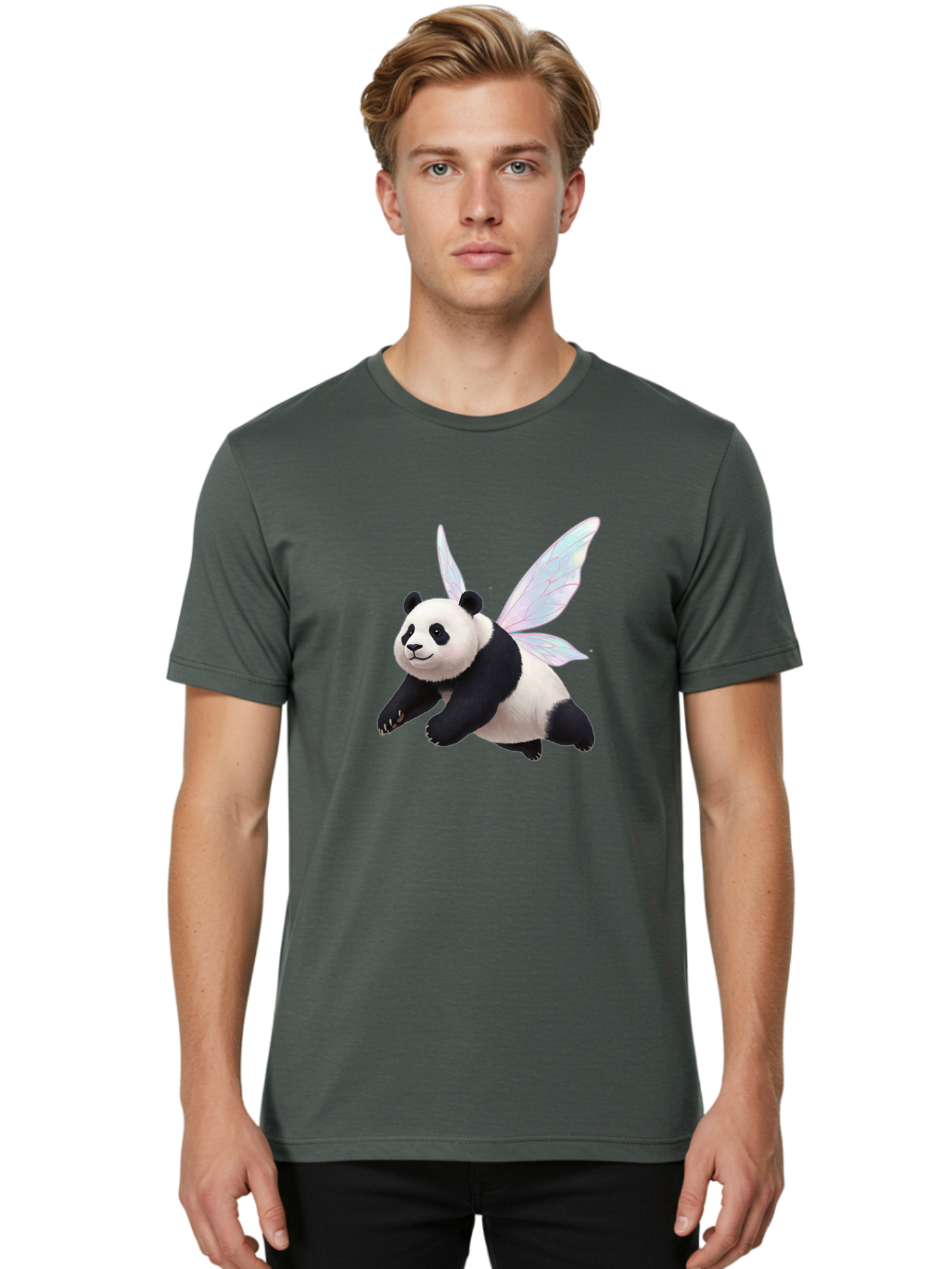 Panda-With-Butterfly-Wings Men'S Graphic Tee, 100% Cotton, Comfortable Casual Summer Wear, Machine Washable, Vintage Camera, Old Camera, Antique Camera, Black Camera, Classic Photography, Photography Equipment, Nostalgic Device, Film Camera, Baf330