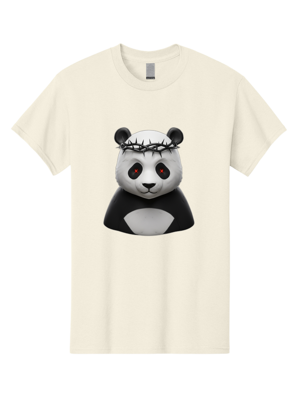 Panda-With-Crown-Of-Thorns-2 Men'S Graphic Tee, 100% Cotton, Comfortable Casual Summer Wear, Machine Washable, Vintage Camera, Old Camera, Antique Camera, Black Camera, Classic Photography, Photography Equipment, Nostalgic Device, Film Camera, Baf332