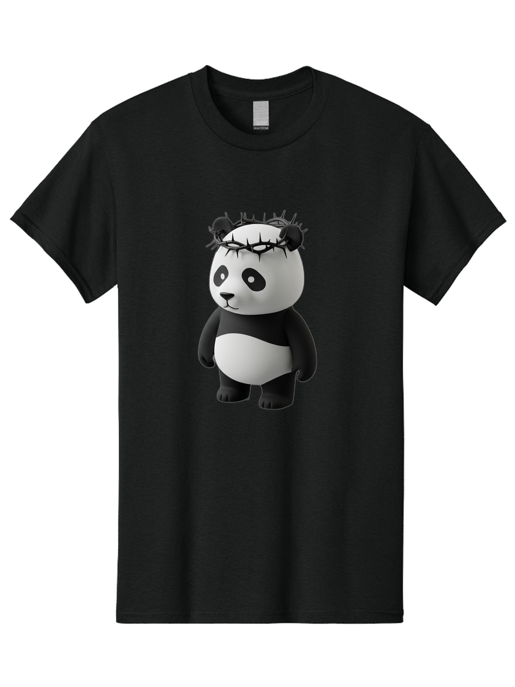 Panda-With-Crown-Of-Thorns-3 Men'S Graphic Tee, 100% Cotton, Comfortable Casual Summer Wear, Machine Washable, Vintage Camera, Old Camera, Antique Camera, Black Camera, Classic Photography, Photography Equipment, Nostalgic Device, Film Camera, Baf333
