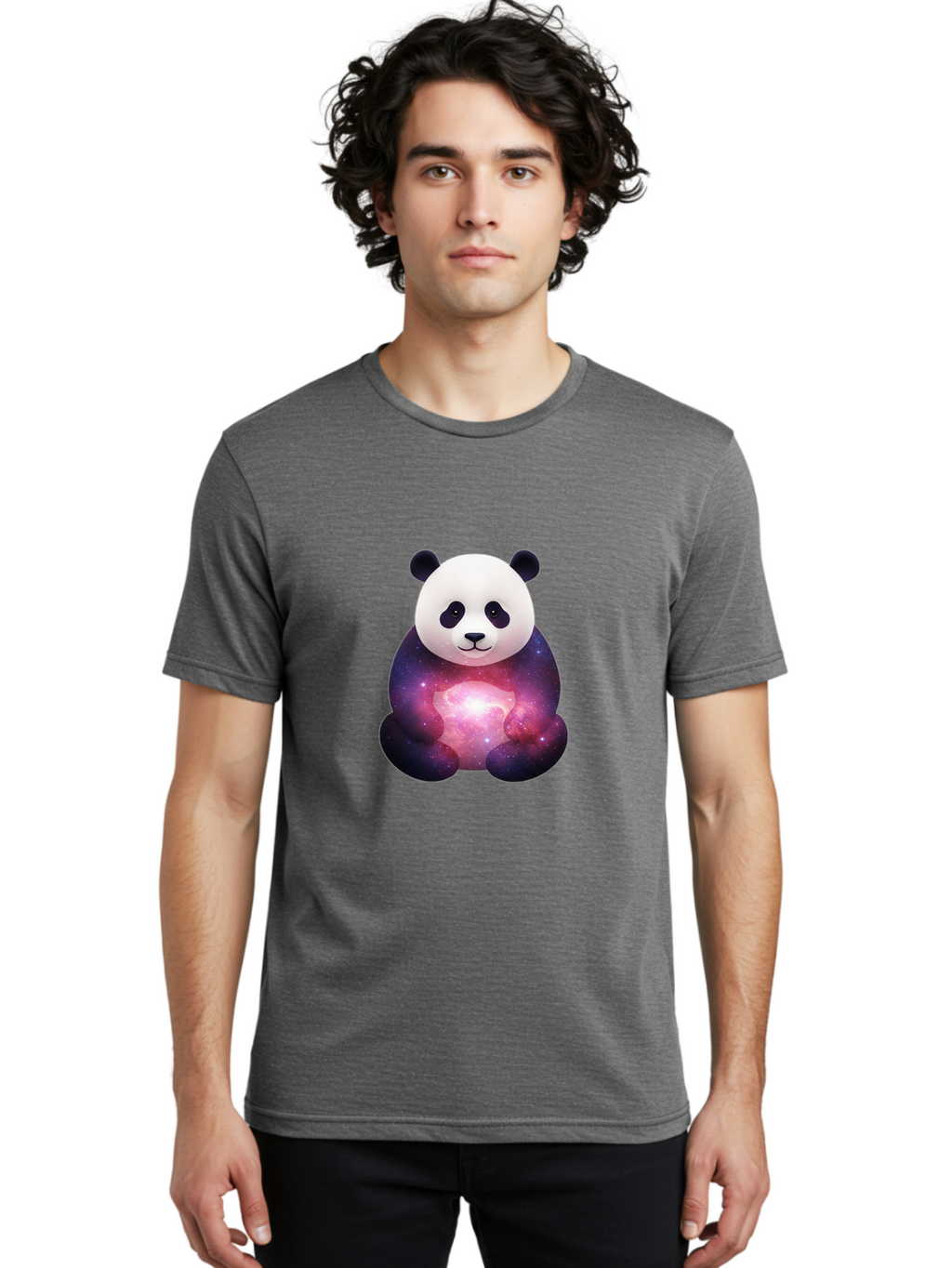 Panda-With-Galaxy Men'S Graphic Tee, 100% Cotton, Comfortable Casual Summer Wear, Machine Washable, Vintage Camera, Old Camera, Antique Camera, Black Camera, Classic Photography, Photography Equipment, Nostalgic Device, Film Camera, Camera Art Baf335