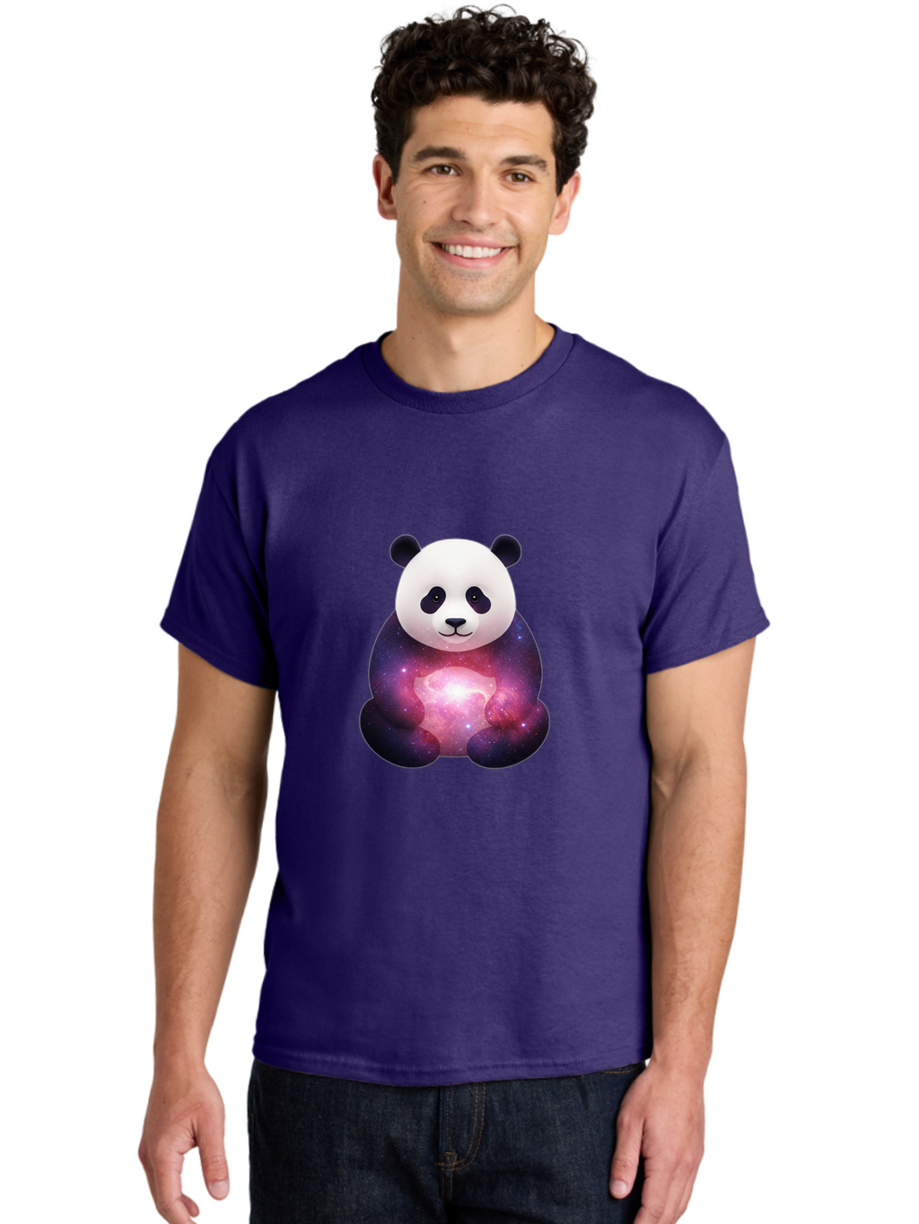 Panda-With-Galaxy Men'S Graphic Tee, 100% Cotton, Comfortable Casual Summer Wear, Machine Washable, Vintage Camera, Old Camera, Antique Camera, Black Camera, Classic Photography, Photography Equipment, Nostalgic Device, Film Camera, Camera Art Baf335