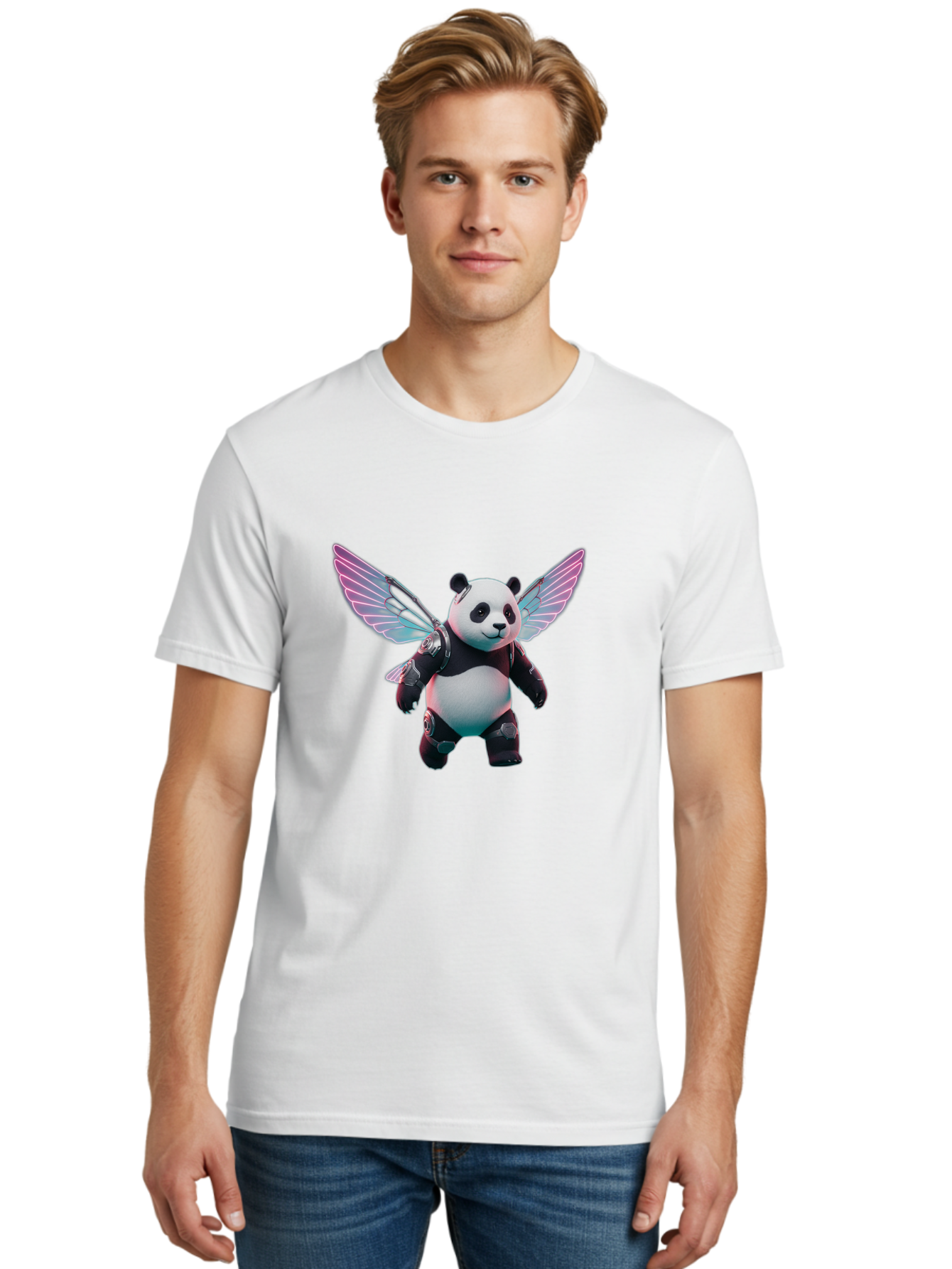 Panda-With-Wings Men'S Graphic Tee, 100% Cotton, Comfortable Casual Summer Wear, Machine Washable, Vintage Camera, Old Camera, Antique Camera, Black Camera, Classic Photography, Photography Equipment, Nostalgic Device, Film Camera, Camera Art Baf341