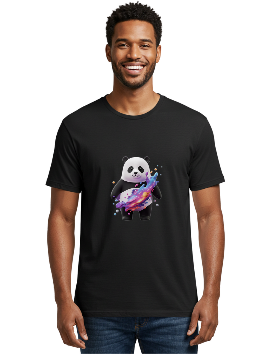 Panda Men'S Graphic Tee, 100% Cotton, Comfortable Casual Summer Wear, Machine Washable, Vintage Camera, Old Camera, Antique Camera, Black Camera, Classic Photography, Photography Equipment, Nostalgic Device, Film Camera, Camera Art Baf342