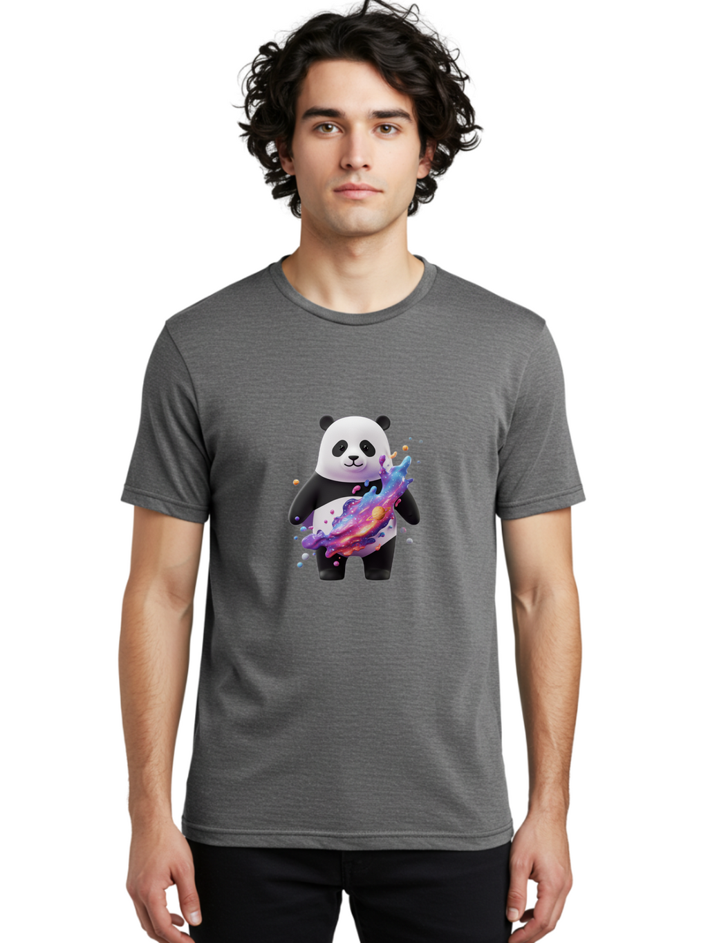Panda Men'S Graphic Tee, 100% Cotton, Comfortable Casual Summer Wear, Machine Washable, Vintage Camera, Old Camera, Antique Camera, Black Camera, Classic Photography, Photography Equipment, Nostalgic Device, Film Camera, Camera Art Baf342