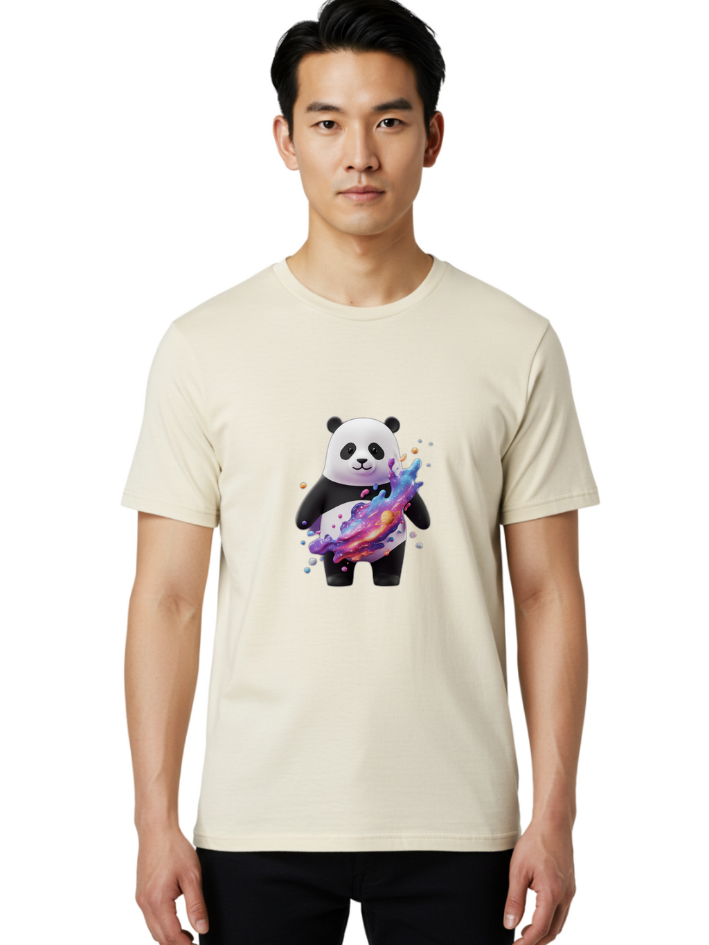 Panda Men'S Graphic Tee, 100% Cotton, Comfortable Casual Summer Wear, Machine Washable, Vintage Camera, Old Camera, Antique Camera, Black Camera, Classic Photography, Photography Equipment, Nostalgic Device, Film Camera, Camera Art Baf342