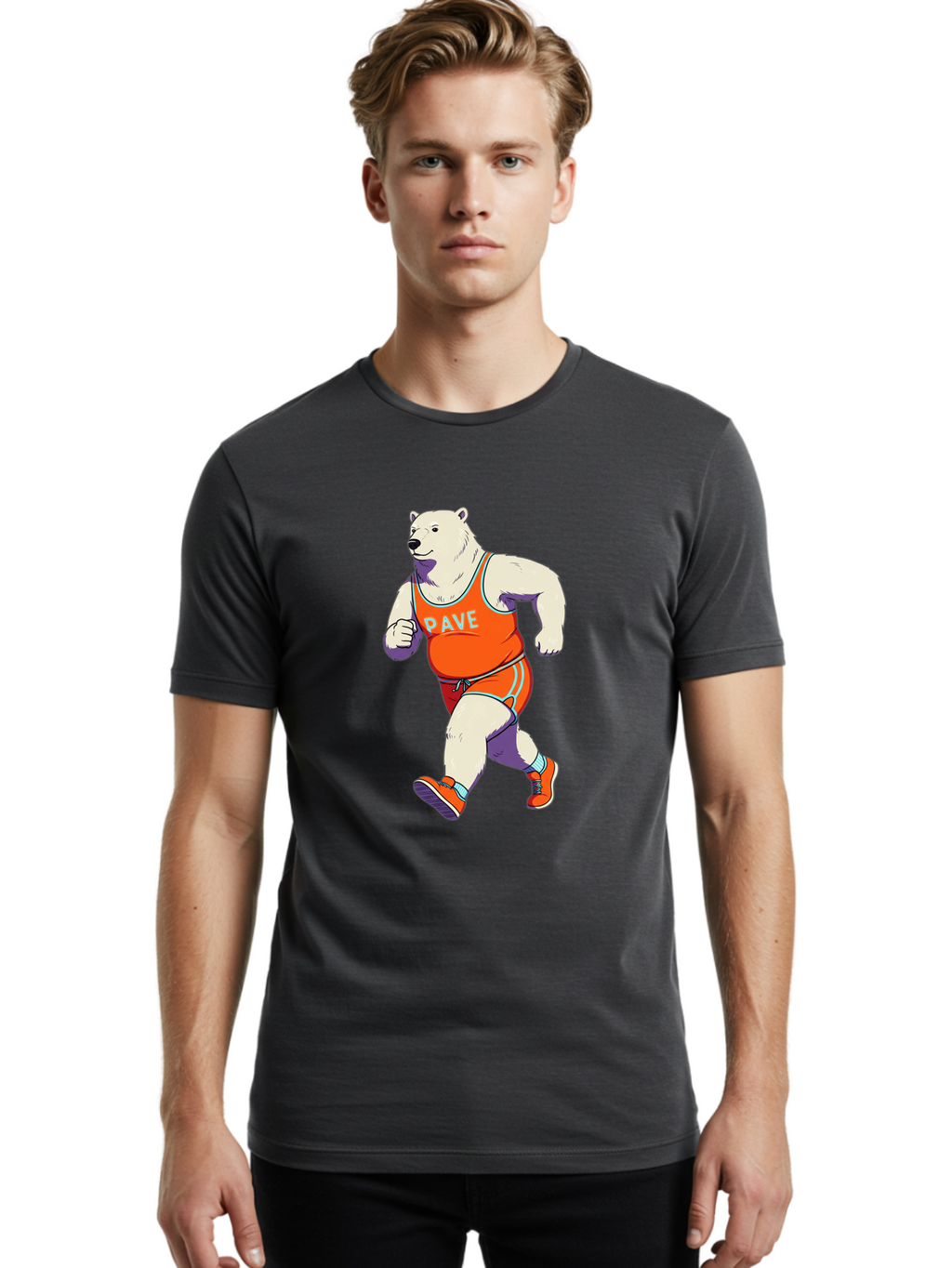 Pave-Polar-Bear Men'S Graphic Tee, 100% Cotton, Comfortable Casual Summer Wear, Machine Washable, Vintage Camera, Old Camera, Antique Camera, Black Camera, Classic Photography, Photography Equipment, Nostalgic Device, Film Camera, Camera Art Baf344