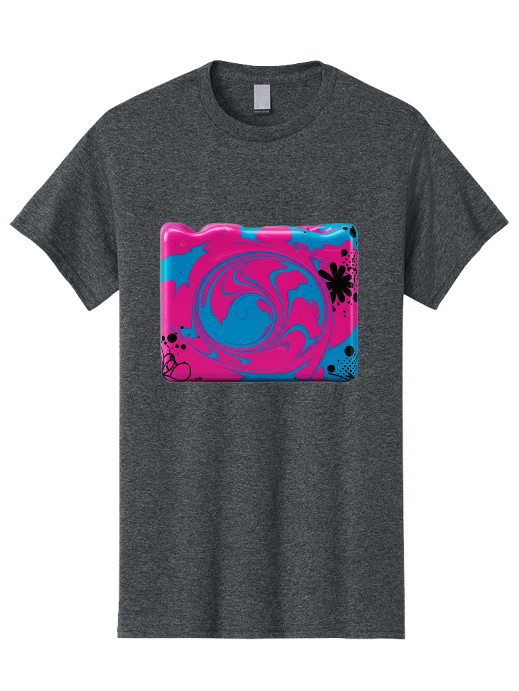 Pink-Blue-Swirl Men'S Graphic Tee, 100% Cotton, Comfortable Casual Summer Wear, Machine Washable, Vintage Camera, Old Camera, Antique Camera, Black Camera, Classic Photography, Photography Equipment, Nostalgic Device, Film Camera, Camera Art Baf349