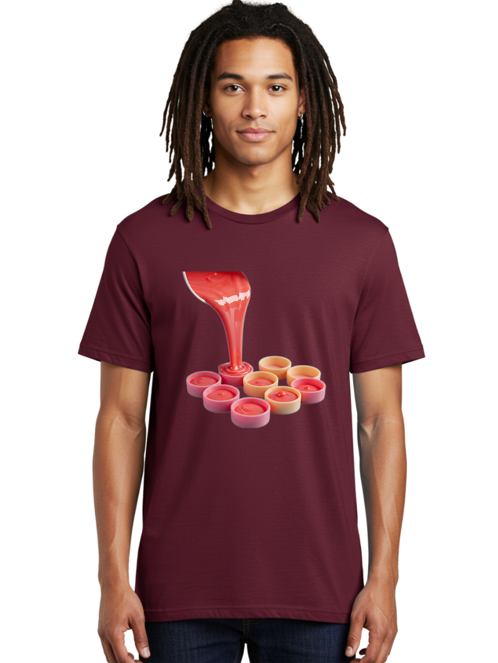 Pink-Sauce-Pouring-Into-Containers Men'S Graphic Tee, 100% Cotton, Comfortable Casual Summer Wear, Machine Washable, Vintage Camera, Old Camera, Antique Camera, Black Camera, Classic Photography, Photography Equipment, Nostalgic Device, Baf355