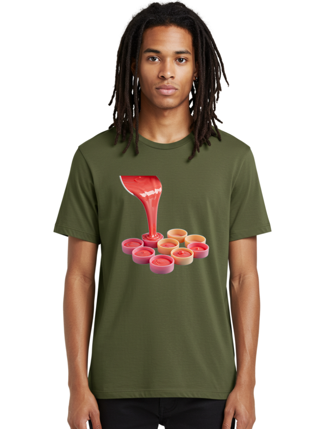 Pink-Sauce-Pouring-Into-Containers Men'S Graphic Tee, 100% Cotton, Comfortable Casual Summer Wear, Machine Washable, Vintage Camera, Old Camera, Antique Camera, Black Camera, Classic Photography, Photography Equipment, Nostalgic Device, Baf355
