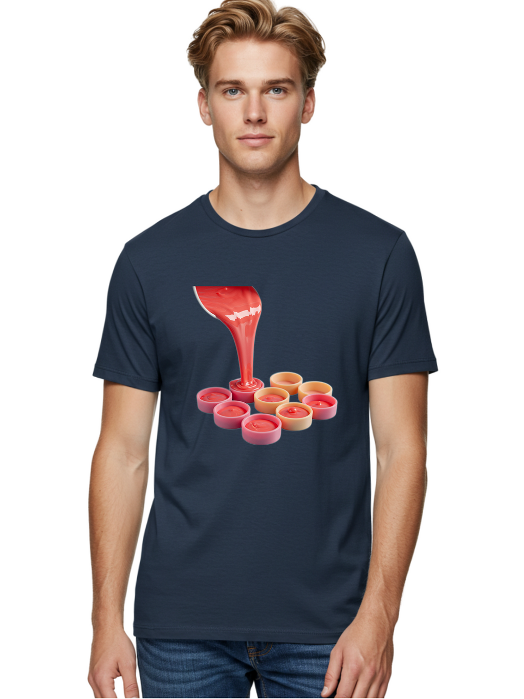 Pink-Sauce-Pouring-Into-Containers Men'S Graphic Tee, 100% Cotton, Comfortable Casual Summer Wear, Machine Washable, Vintage Camera, Old Camera, Antique Camera, Black Camera, Classic Photography, Photography Equipment, Nostalgic Device, Baf355