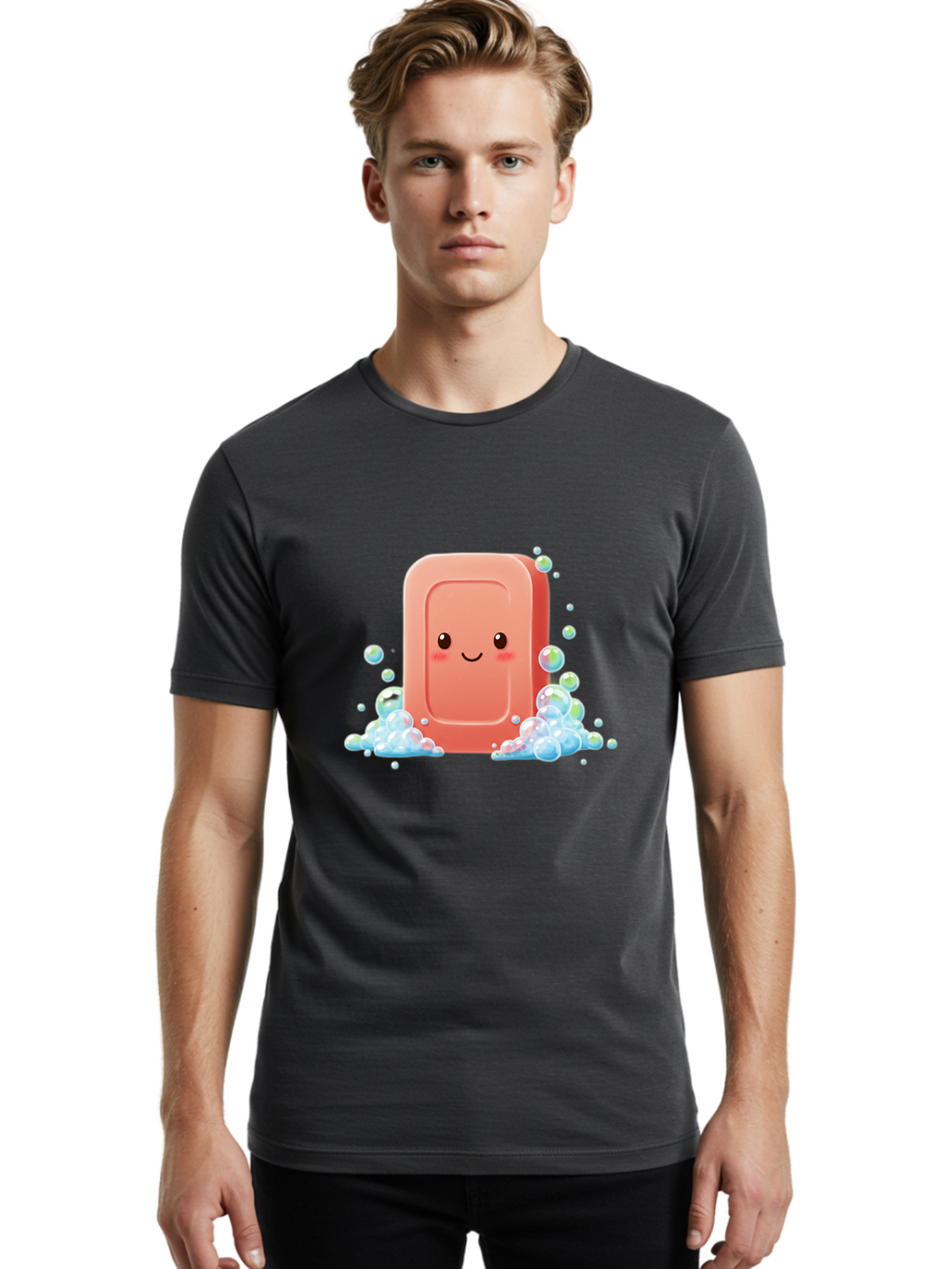 Pink-Soap-Bar Men'S Graphic Tee, 100% Cotton, Comfortable Casual Summer Wear, Machine Washable, Vintage Camera, Old Camera, Antique Camera, Black Camera, Classic Photography, Photography Equipment, Nostalgic Device, Film Camera, Camera Art Baf356