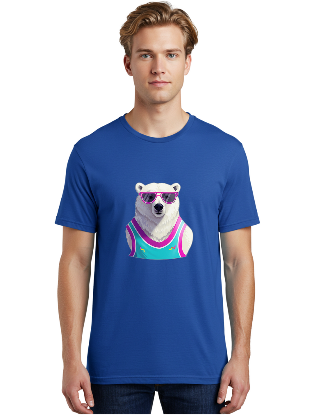 Polar-Bear-1 Men'S Graphic Tee, 100% Cotton, Comfortable Casual Summer Wear, Machine Washable, Vintage Camera, Old Camera, Antique Camera, Black Camera, Classic Photography, Photography Equipment, Nostalgic Device, Film Camera, Camera Art Baf362