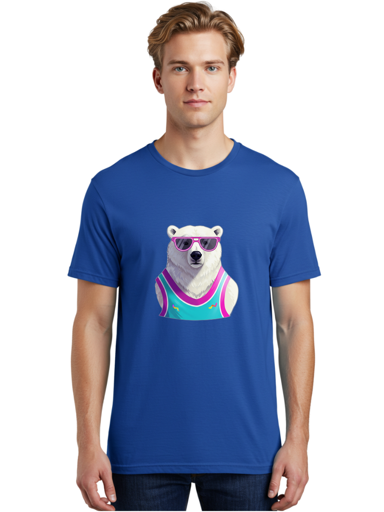 Polar-Bear-1 Men'S Graphic Tee, 100% Cotton, Comfortable Casual Summer Wear, Machine Washable, Vintage Camera, Old Camera, Antique Camera, Black Camera, Classic Photography, Photography Equipment, Nostalgic Device, Film Camera, Camera Art Baf362