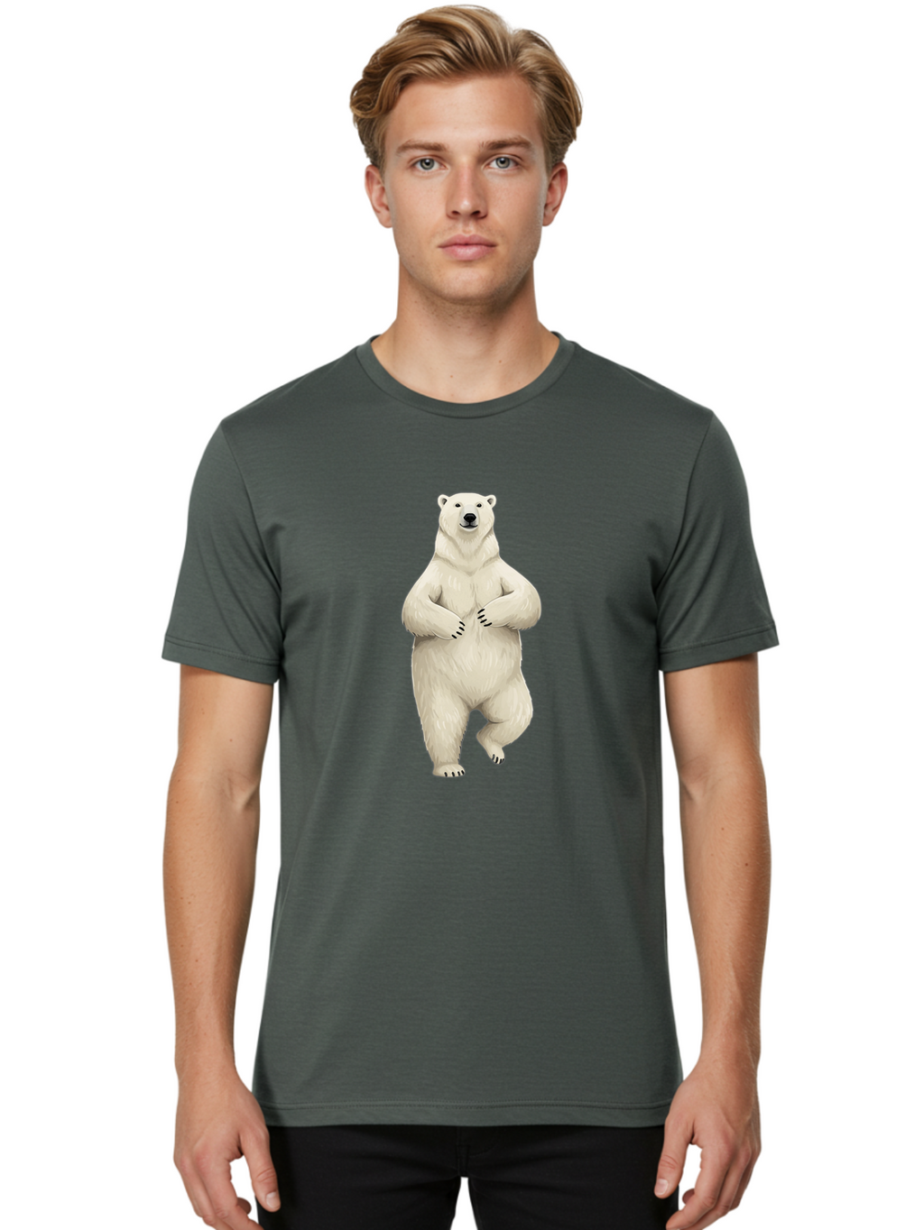 Polar-Bear-10 Men'S Graphic Tee, 100% Cotton, Comfortable Casual Summer Wear, Machine Washable, Vintage Camera, Old Camera, Antique Camera, Black Camera, Classic Photography, Photography Equipment, Nostalgic Device, Film Camera, Camera Art Baf363