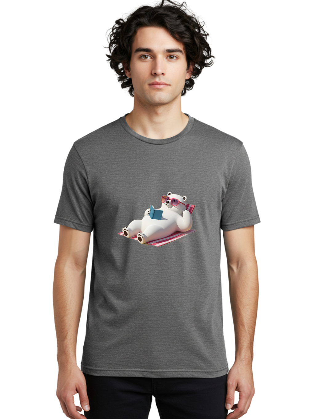 Polar-Bear-11 Men'S Graphic Tee, 100% Cotton, Comfortable Casual Summer Wear, Machine Washable, Vintage Camera, Old Camera, Antique Camera, Black Camera, Classic Photography, Photography Equipment, Nostalgic Device, Film Camera, Camera Art Baf364