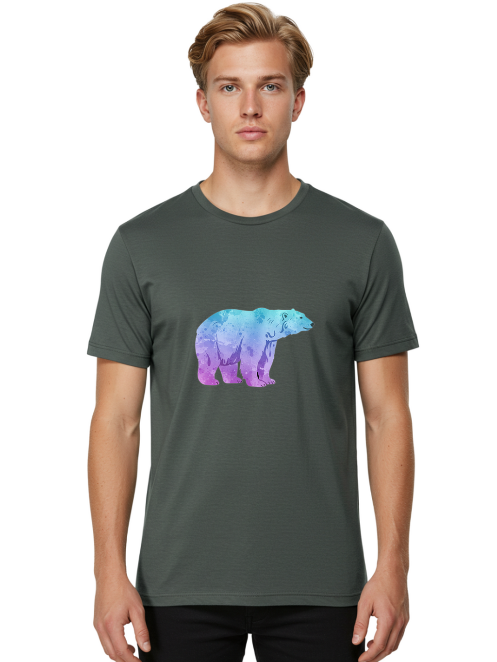 Polar-Bear-14 Men'S Graphic Tee, 100% Cotton, Comfortable Casual Summer Wear, Machine Washable, Vintage Camera, Old Camera, Antique Camera, Black Camera, Classic Photography, Photography Equipment, Nostalgic Device, Film Camera, Camera Art Baf367