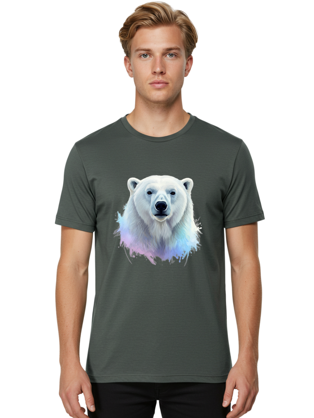 Polar-Bear-15 Men'S Graphic Tee, 100% Cotton, Comfortable Casual Summer Wear, Machine Washable, Vintage Camera, Old Camera, Antique Camera, Black Camera, Classic Photography, Photography Equipment, Nostalgic Device, Film Camera, Camera Art Baf368