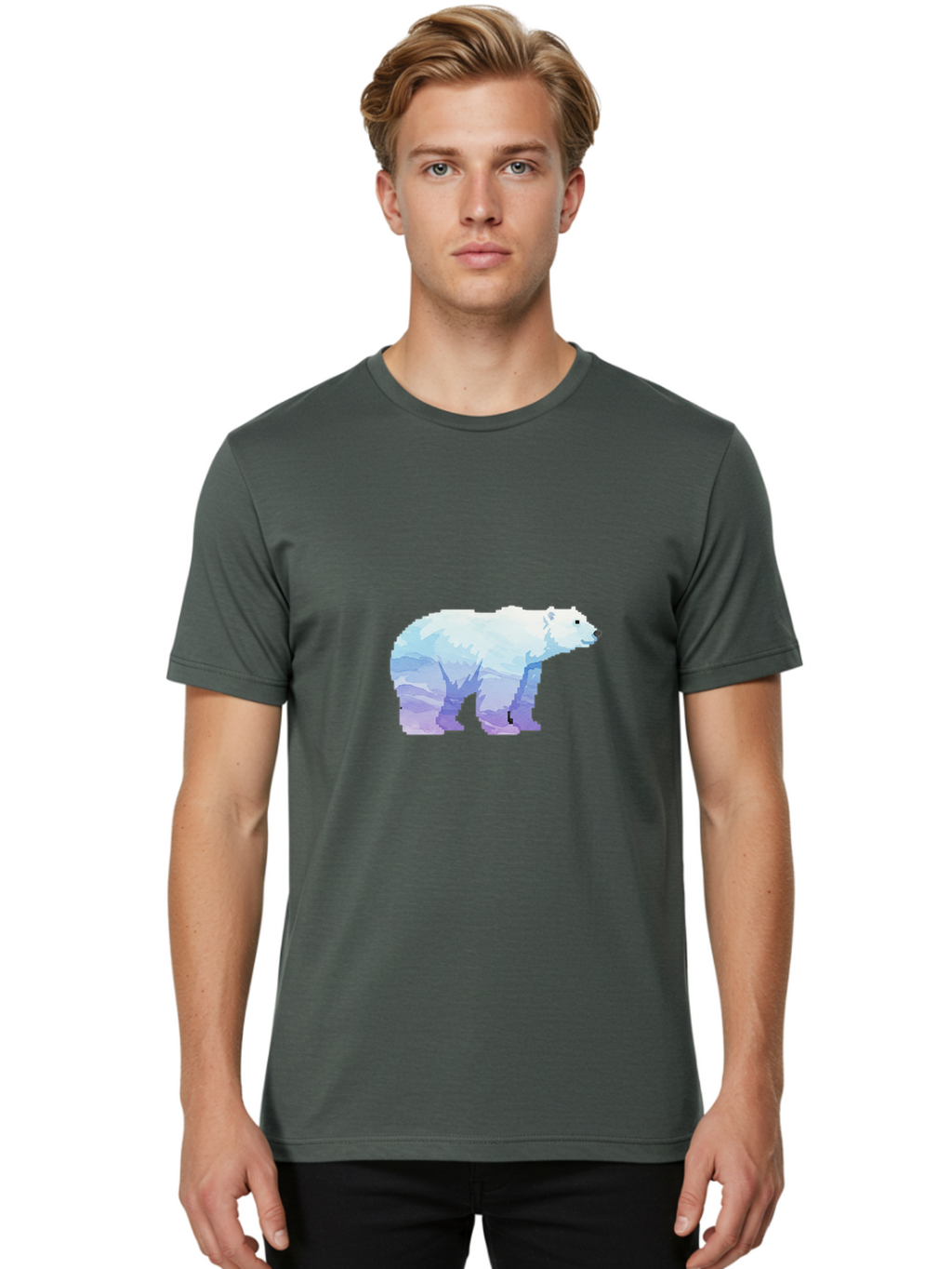 Polar-Bear-16 Men'S Graphic Tee, 100% Cotton, Comfortable Casual Summer Wear, Machine Washable, Vintage Camera, Old Camera, Antique Camera, Black Camera, Classic Photography, Photography Equipment, Nostalgic Device, Film Camera, Camera Art Baf369