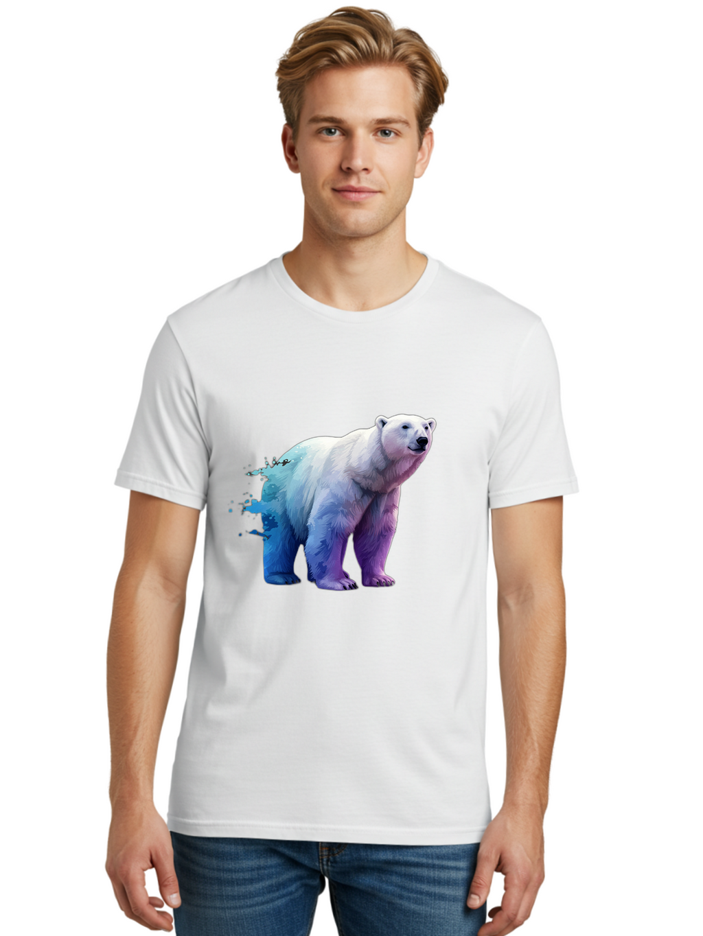 Polar-Bear-17 Men'S Graphic Tee, 100% Cotton, Comfortable Casual Summer Wear, Machine Washable, Vintage Camera, Old Camera, Antique Camera, Black Camera, Classic Photography, Photography Equipment, Nostalgic Device, Film Camera, Camera Art Baf370