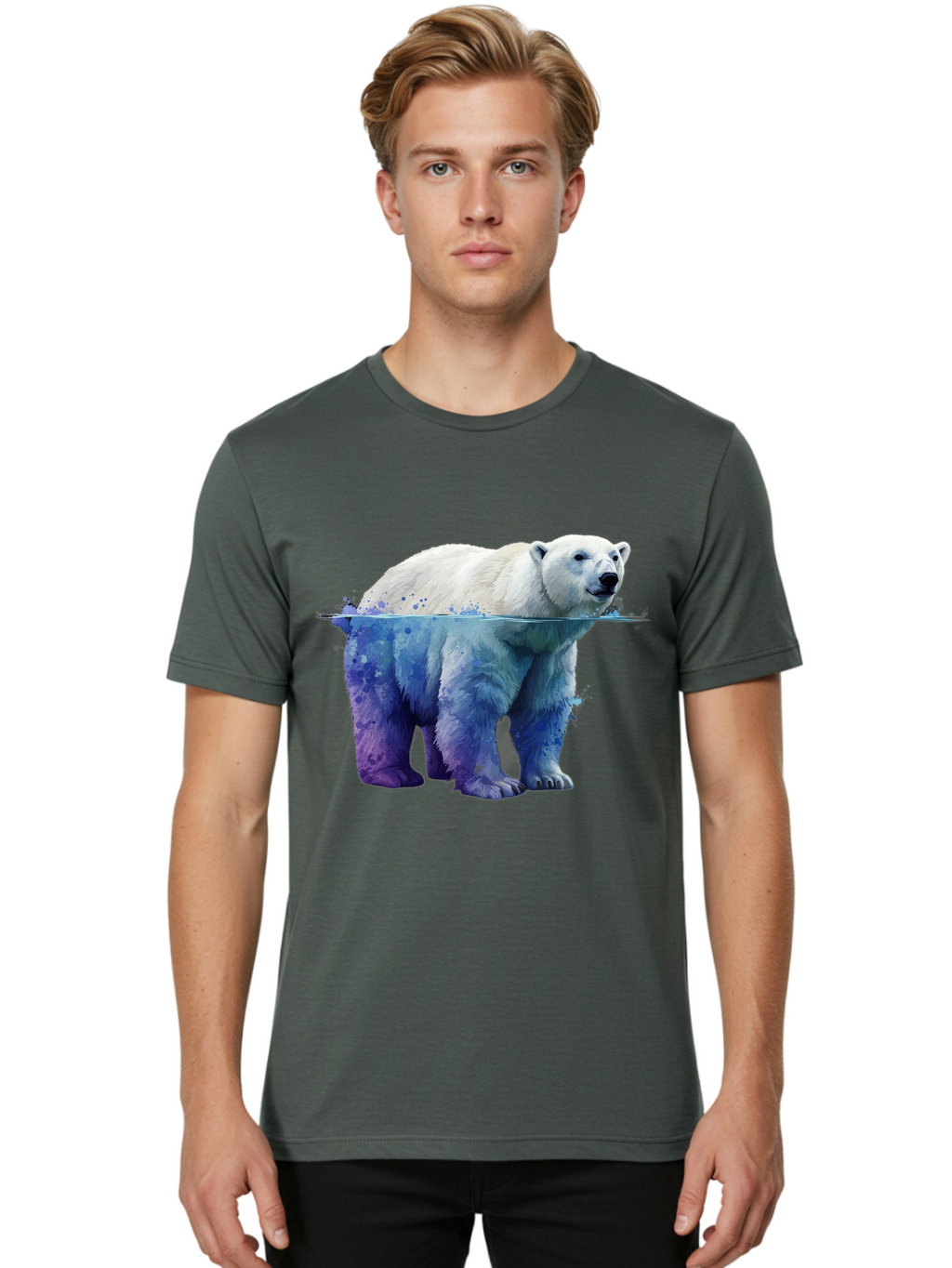 Polar-Bear-18 Men'S Graphic Tee, 100% Cotton, Comfortable Casual Summer Wear, Machine Washable, Vintage Camera, Old Camera, Antique Camera, Black Camera, Classic Photography, Photography Equipment, Nostalgic Device, Film Camera, Camera Art Baf371