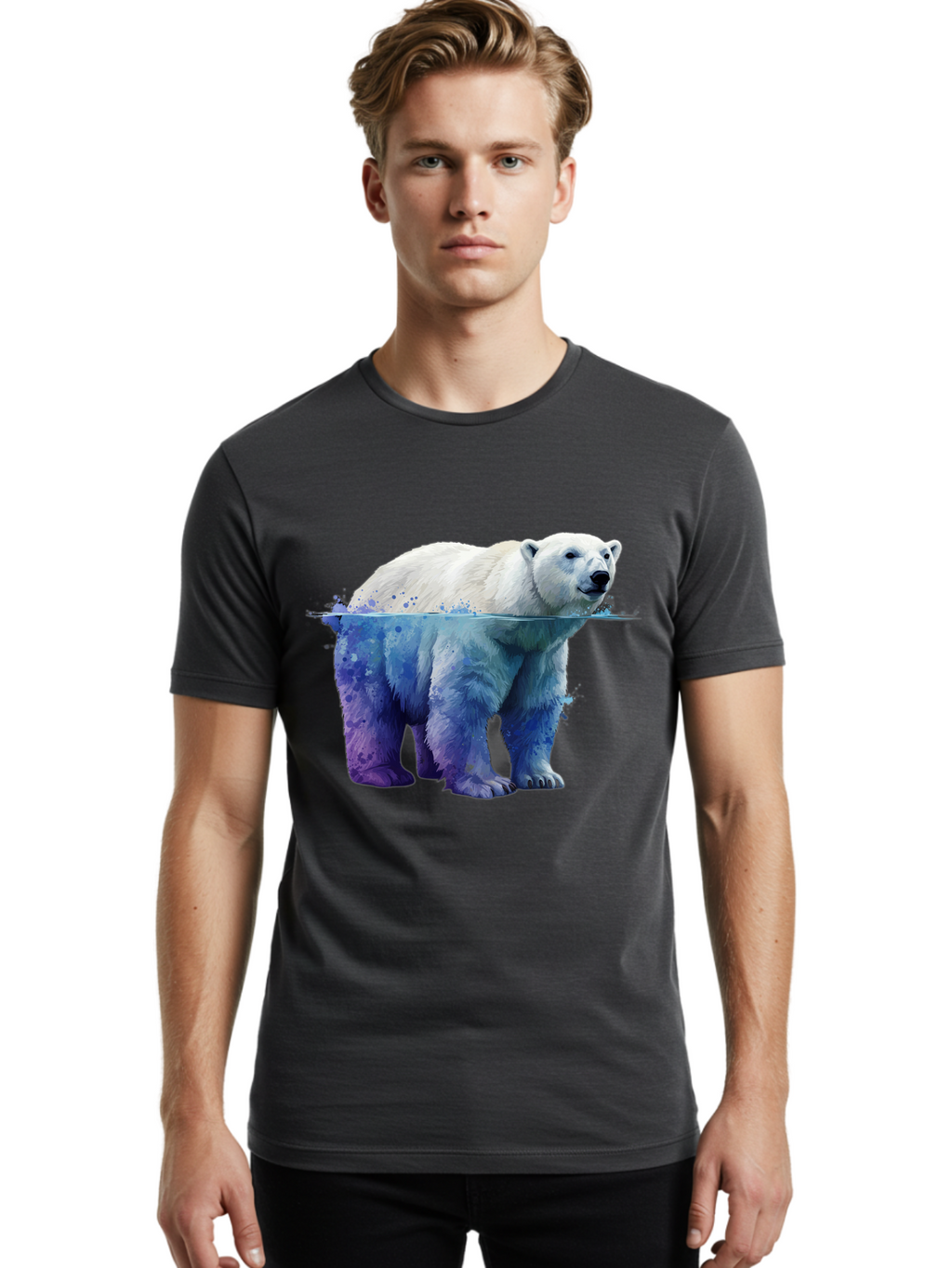 Polar-Bear-18 Men'S Graphic Tee, 100% Cotton, Comfortable Casual Summer Wear, Machine Washable, Vintage Camera, Old Camera, Antique Camera, Black Camera, Classic Photography, Photography Equipment, Nostalgic Device, Film Camera, Camera Art Baf371