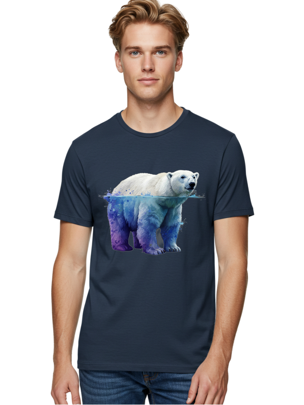 Polar-Bear-18 Men'S Graphic Tee, 100% Cotton, Comfortable Casual Summer Wear, Machine Washable, Vintage Camera, Old Camera, Antique Camera, Black Camera, Classic Photography, Photography Equipment, Nostalgic Device, Film Camera, Camera Art Baf371
