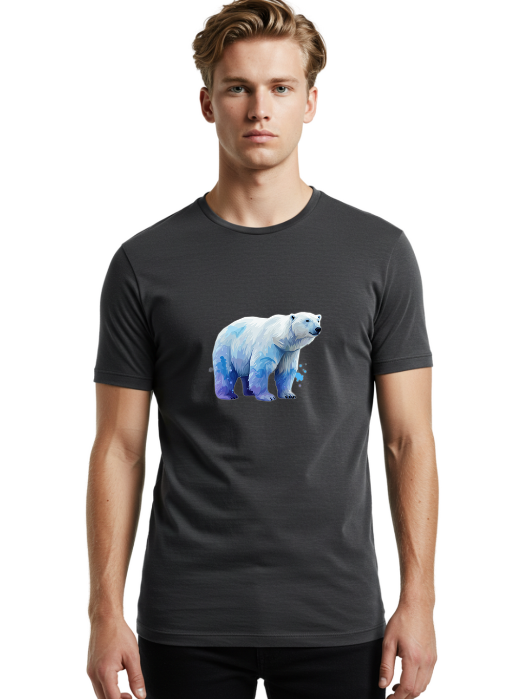 Polar-Bear-19 Men'S Graphic Tee, 100% Cotton, Comfortable Casual Summer Wear, Machine Washable, Vintage Camera, Old Camera, Antique Camera, Black Camera, Classic Photography, Photography Equipment, Nostalgic Device, Film Camera, Camera Art Baf372