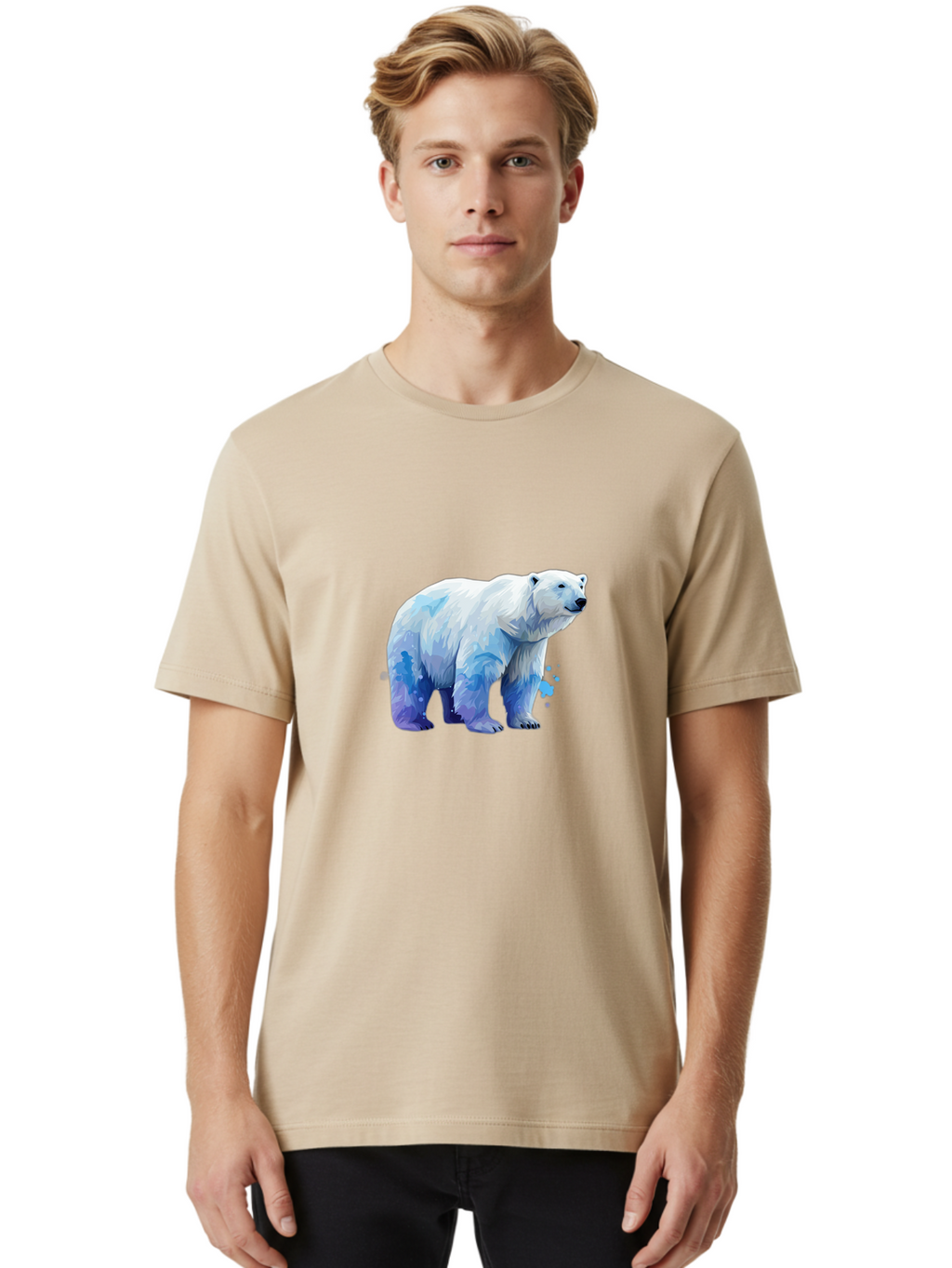Polar-Bear-19 Men'S Graphic Tee, 100% Cotton, Comfortable Casual Summer Wear, Machine Washable, Vintage Camera, Old Camera, Antique Camera, Black Camera, Classic Photography, Photography Equipment, Nostalgic Device, Film Camera, Camera Art Baf372