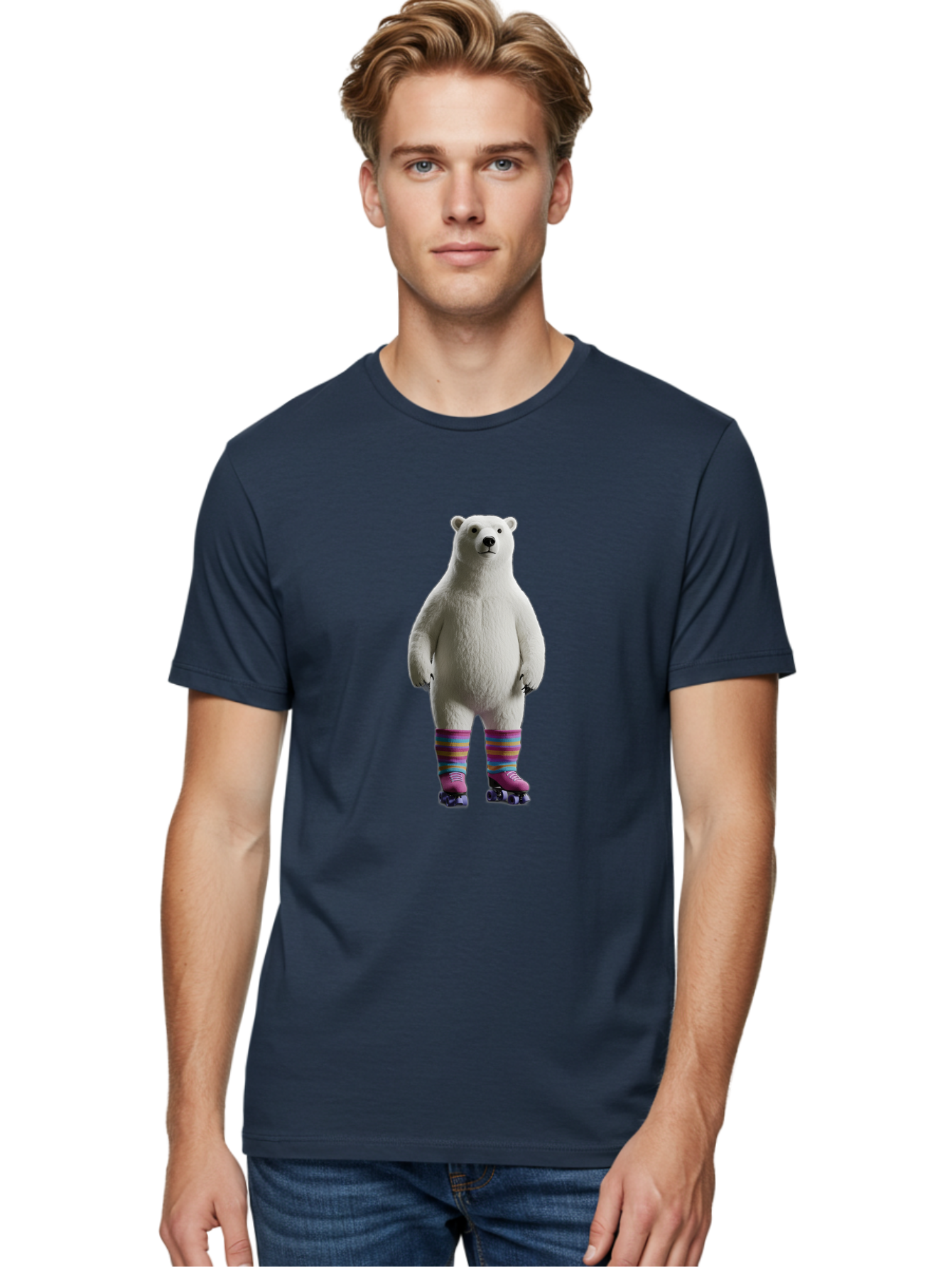 Polar-Bear-2 Men'S Graphic Tee, 100% Cotton, Comfortable Casual Summer Wear, Machine Washable, Vintage Camera, Old Camera, Antique Camera, Black Camera, Classic Photography, Photography Equipment, Nostalgic Device, Film Camera, Camera Art Baf373
