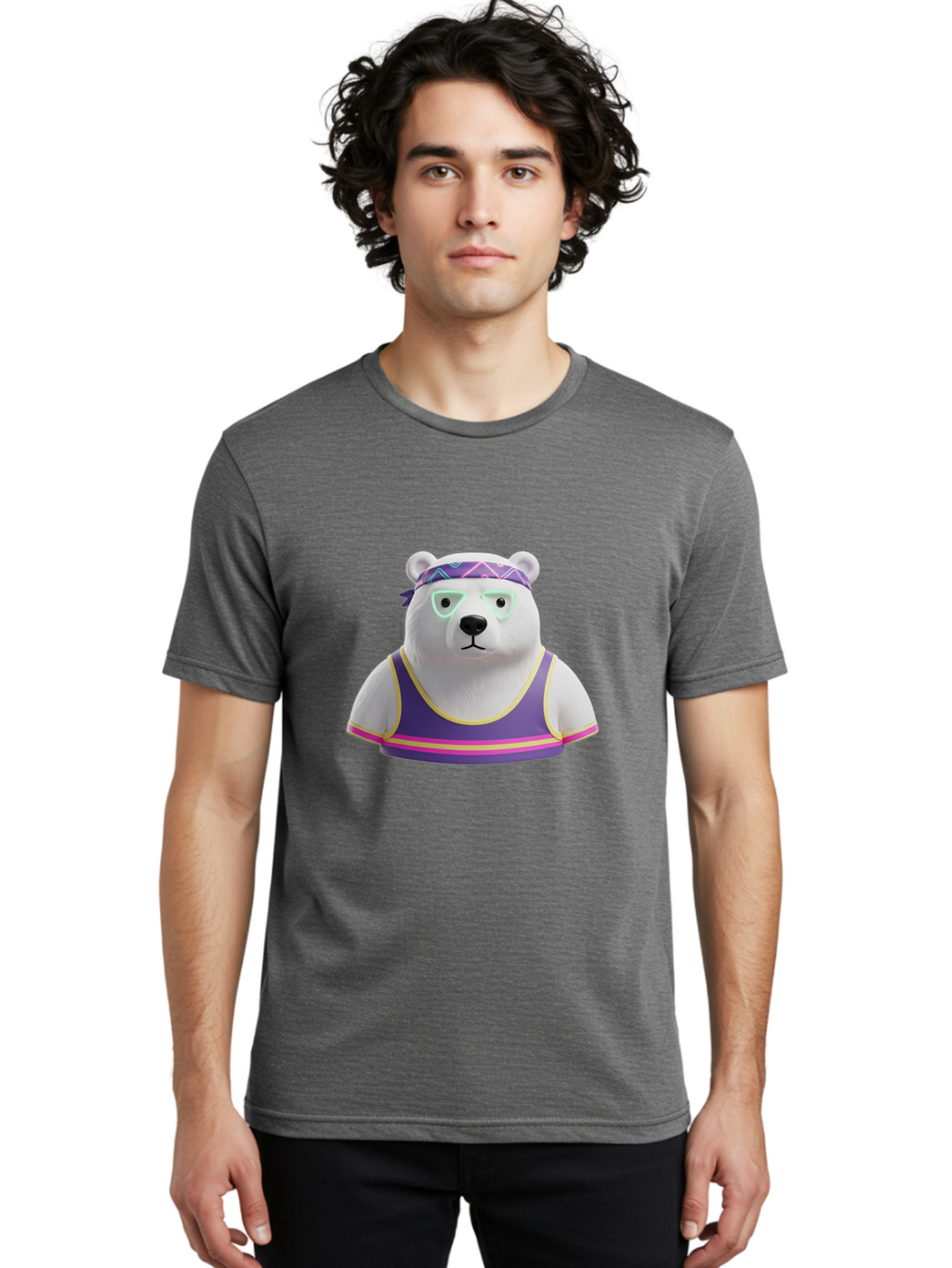 Polar-Bear-3 Men'S Graphic Tee, 100% Cotton, Comfortable Casual Summer Wear, Machine Washable, Vintage Camera, Old Camera, Antique Camera, Black Camera, Classic Photography, Photography Equipment, Nostalgic Device, Film Camera, Camera Art Baf375