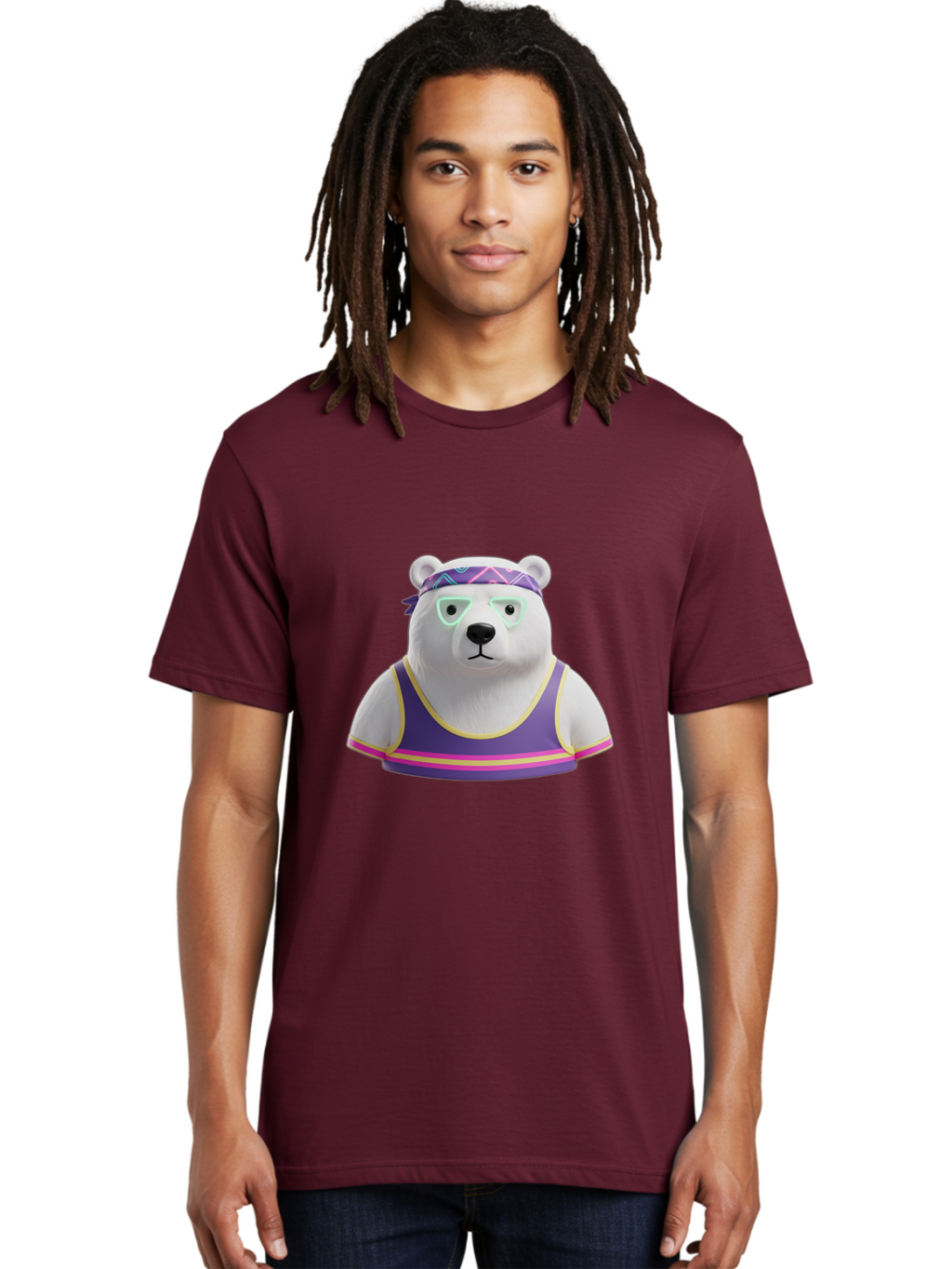 Polar-Bear-3 Men'S Graphic Tee, 100% Cotton, Comfortable Casual Summer Wear, Machine Washable, Vintage Camera, Old Camera, Antique Camera, Black Camera, Classic Photography, Photography Equipment, Nostalgic Device, Film Camera, Camera Art Baf375