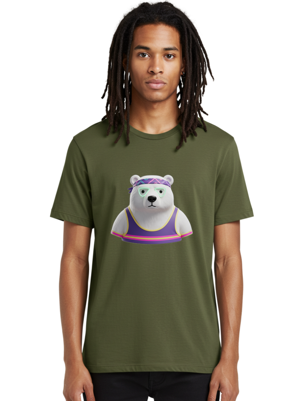 Polar-Bear-3 Men'S Graphic Tee, 100% Cotton, Comfortable Casual Summer Wear, Machine Washable, Vintage Camera, Old Camera, Antique Camera, Black Camera, Classic Photography, Photography Equipment, Nostalgic Device, Film Camera, Camera Art Baf375