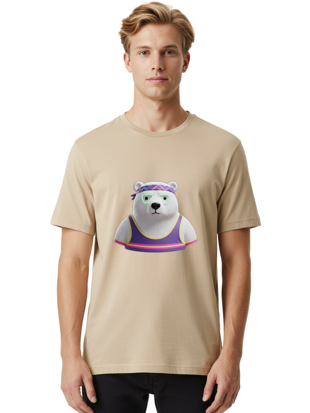 Polar-Bear-3 Men'S Graphic Tee, 100% Cotton, Comfortable Casual Summer Wear, Machine Washable, Vintage Camera, Old Camera, Antique Camera, Black Camera, Classic Photography, Photography Equipment, Nostalgic Device, Film Camera, Camera Art Baf375