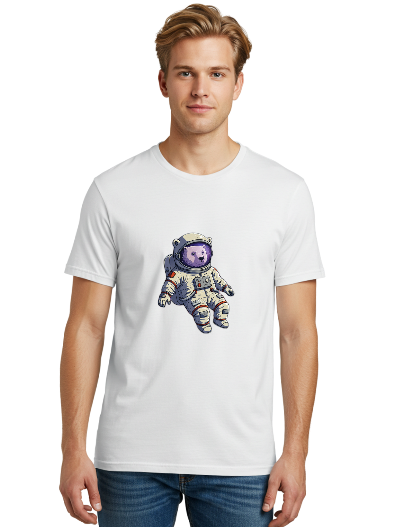 Polar-Bear-Astronaut-1 Men'S Graphic Tee, 100% Cotton, Comfortable Casual Summer Wear, Machine Washable, Vintage Camera, Old Camera, Antique Camera, Black Camera, Classic Photography, Photography Equipment, Nostalgic Device, Film Camera, Baf382