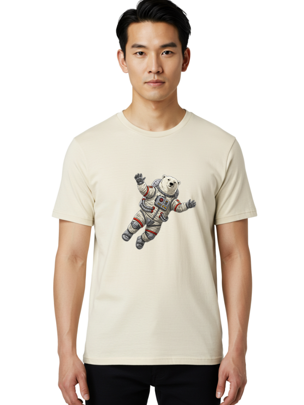 Polar-Bear-Astronaut-3 Men'S Graphic Tee, 100% Cotton, Comfortable Casual Summer Wear, Machine Washable, Vintage Camera, Old Camera, Antique Camera, Black Camera, Classic Photography, Photography Equipment, Nostalgic Device, Film Camera, Baf384