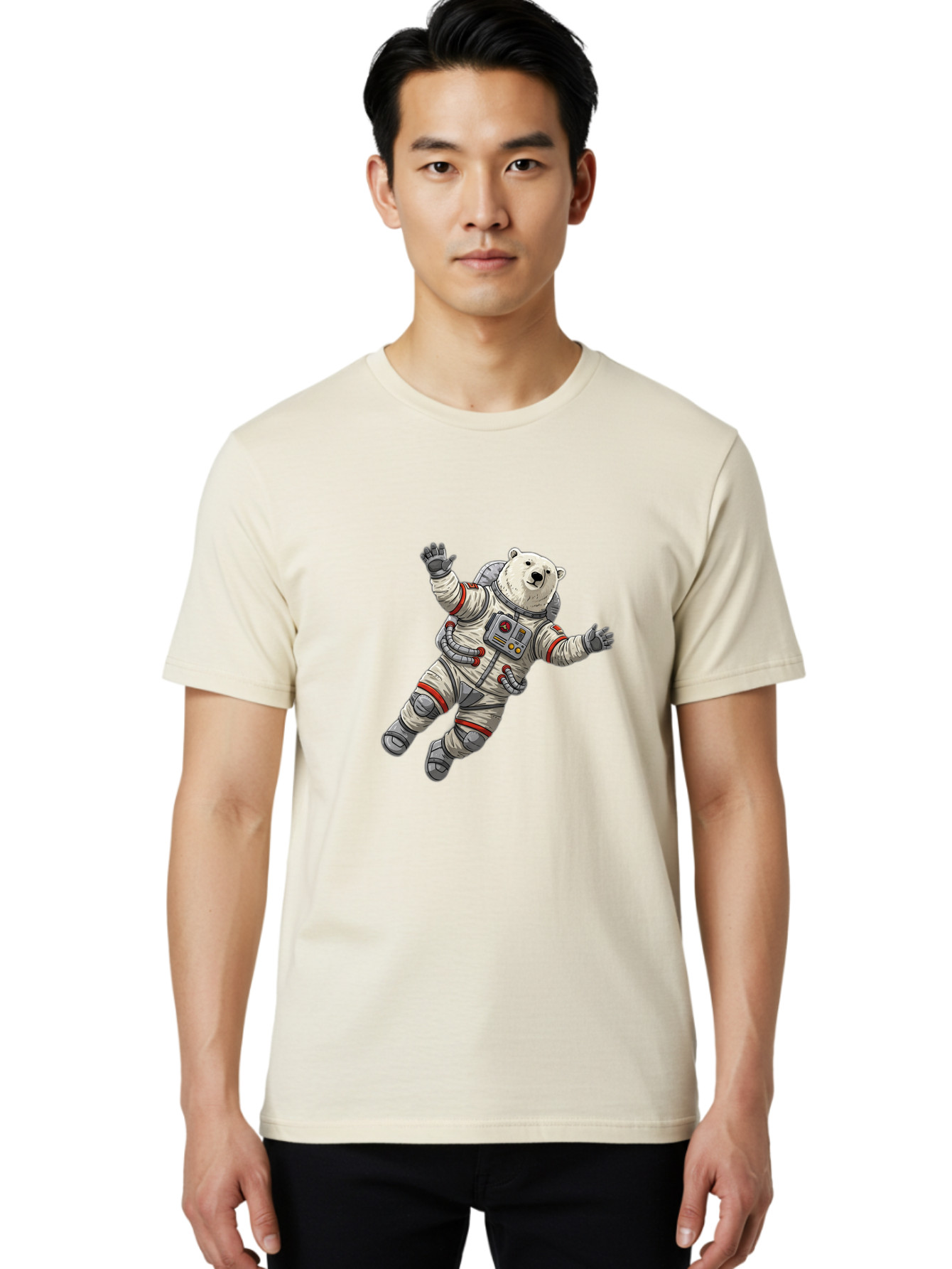 Polar-Bear-Astronaut-3 Men'S Graphic Tee, 100% Cotton, Comfortable Casual Summer Wear, Machine Washable, Vintage Camera, Old Camera, Antique Camera, Black Camera, Classic Photography, Photography Equipment, Nostalgic Device, Film Camera, Baf384