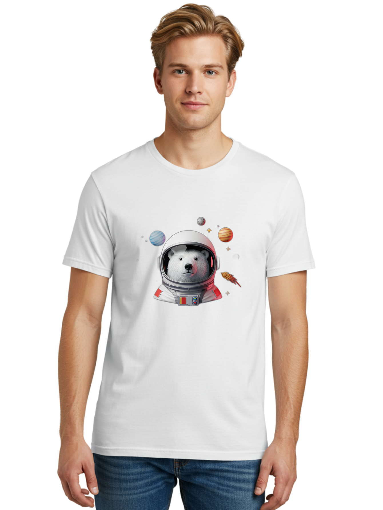 Polar-Bear-Astronaut-4 Men'S Graphic Tee, 100% Cotton, Comfortable Casual Summer Wear, Machine Washable, Vintage Camera, Old Camera, Antique Camera, Black Camera, Classic Photography, Photography Equipment, Nostalgic Device, Film Camera, Baf385