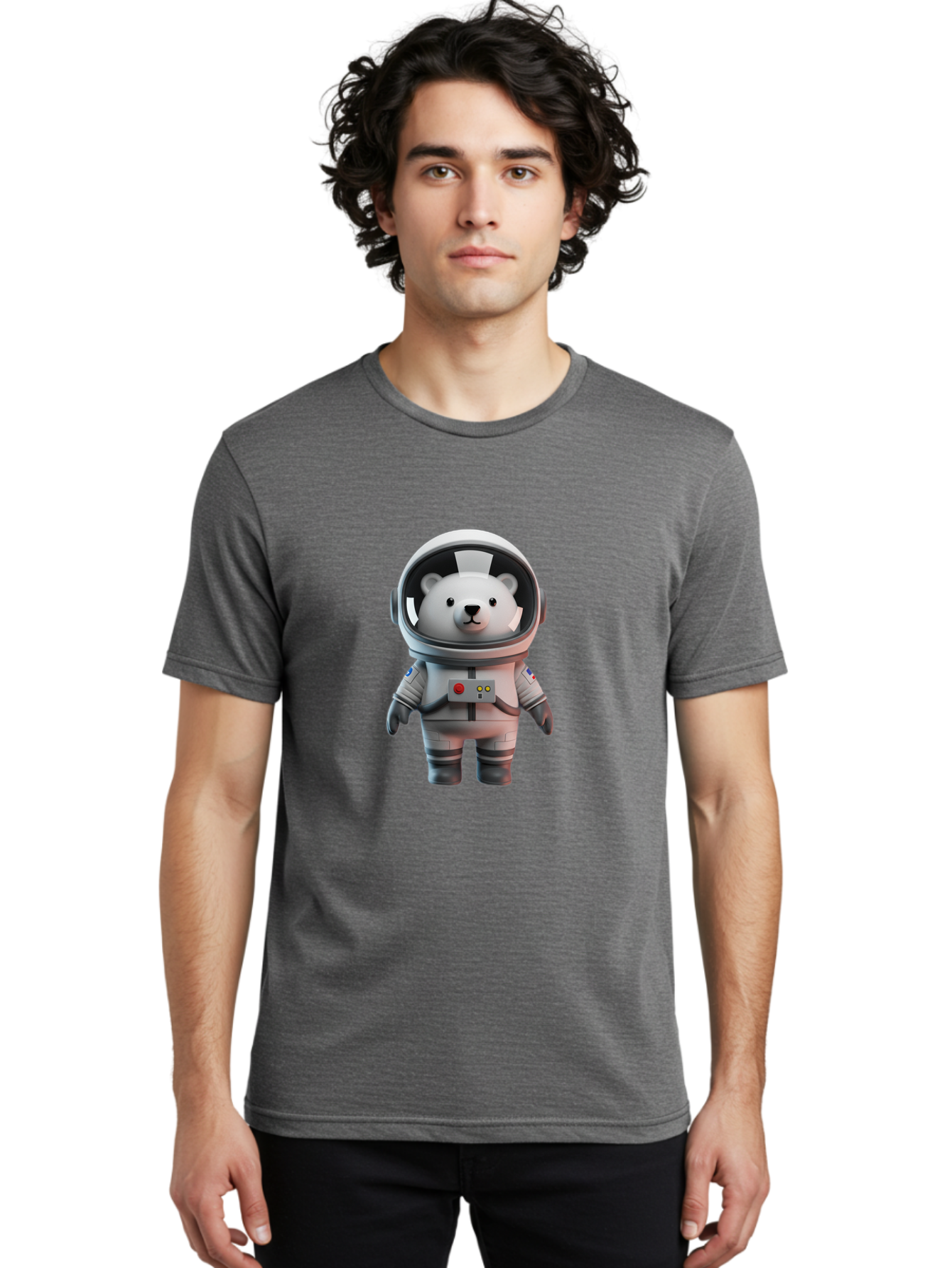 Polar-Bear-Astronaut Men'S Graphic Tee, 100% Cotton, Comfortable Casual Summer Wear, Machine Washable, Vintage Camera, Old Camera, Antique Camera, Black Camera, Classic Photography, Photography Equipment, Nostalgic Device, Film Camera, Baf389